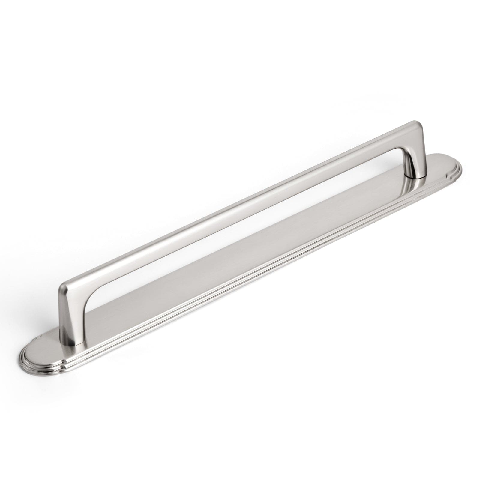 2 Pack Cabinet Pulls with Oval-shaped Back Plate Zinc Alloy Cabinet Handle with Long Back Plate G014