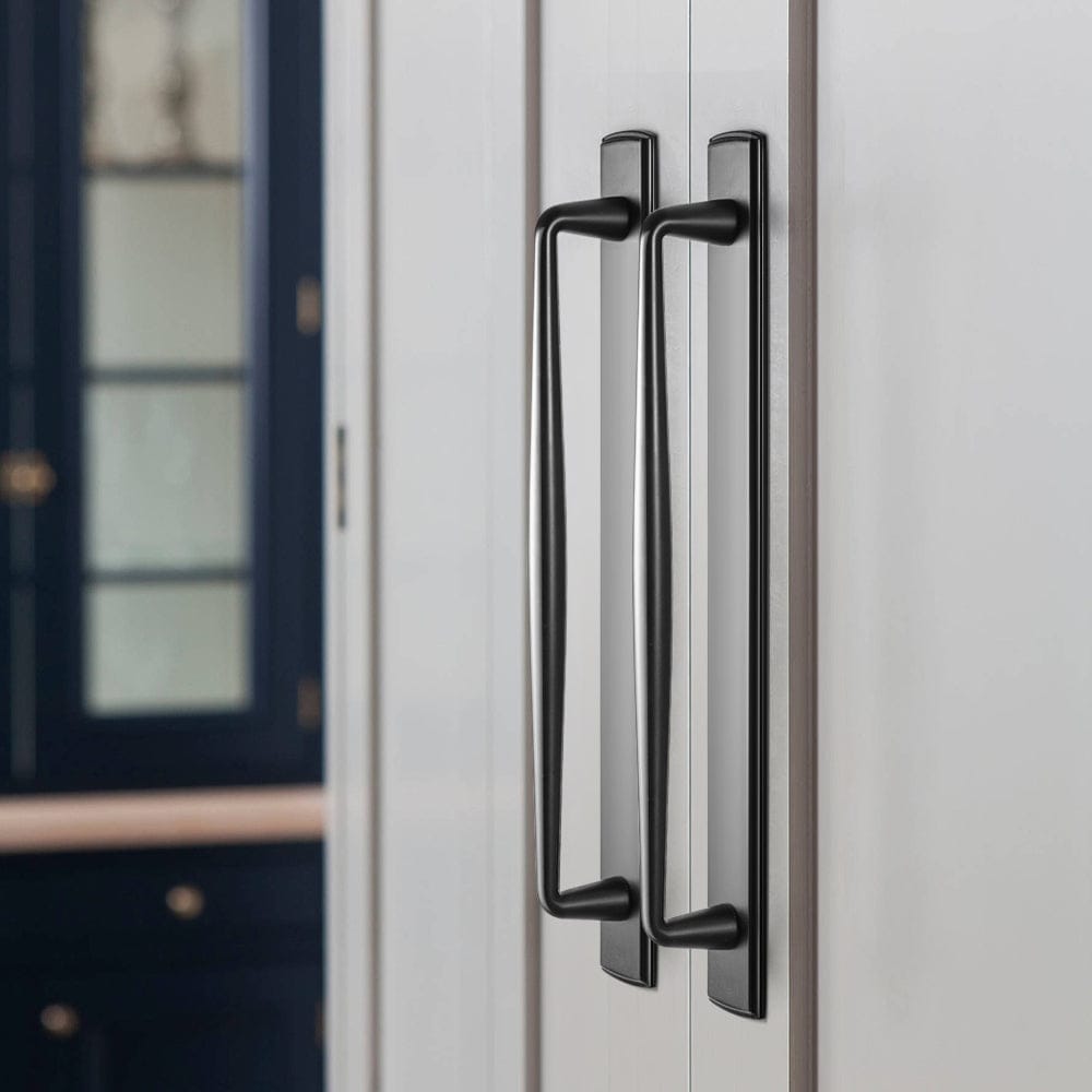 2 Pack Vintage Zinc Alloy Cabinet Pulls with Back Plate - Furniture Handles for Kitchen Cupboards