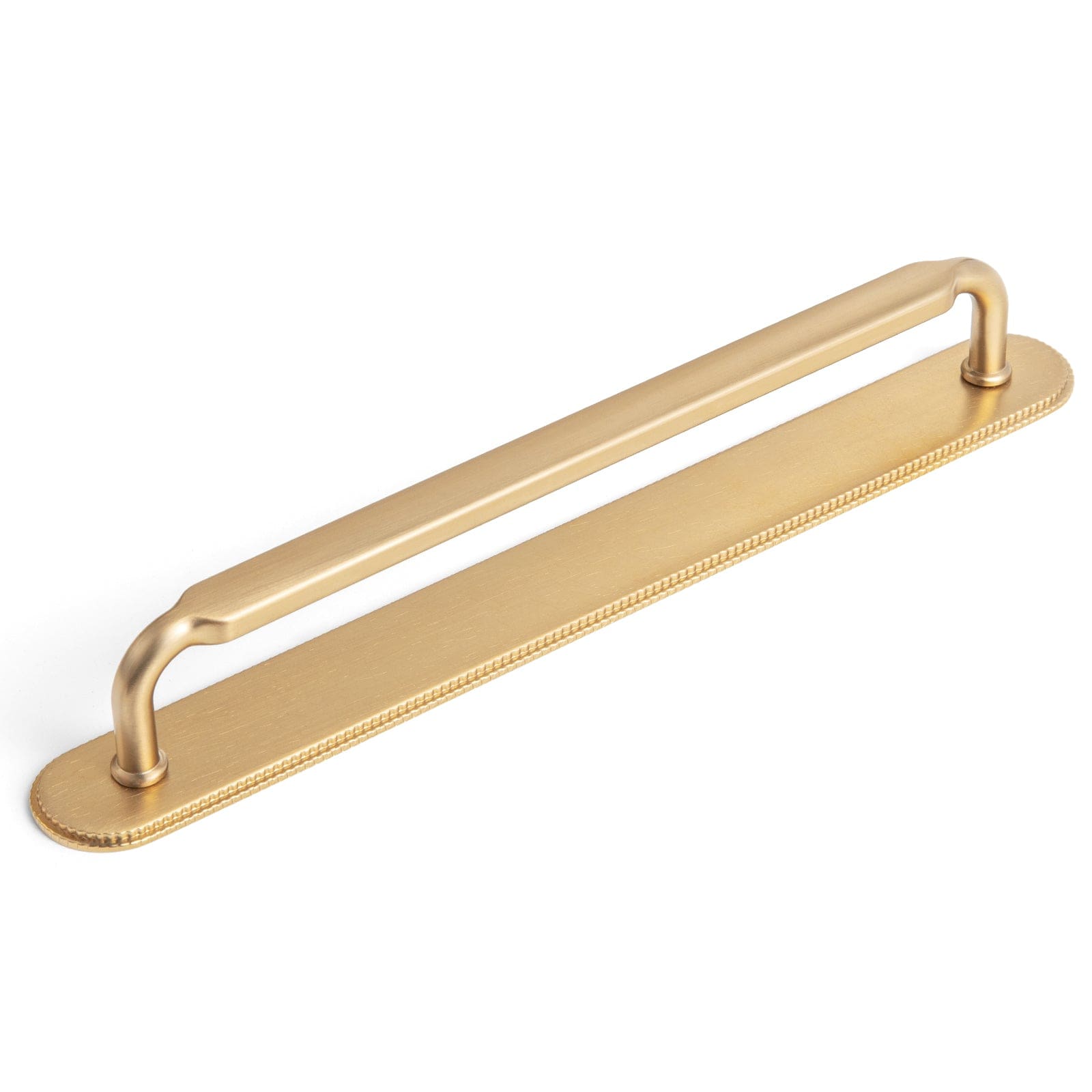 2 Pack Antique Brass Cabinet Pulls with Back Plate Zinc Alloy Drawer Handle with Long Back Plate