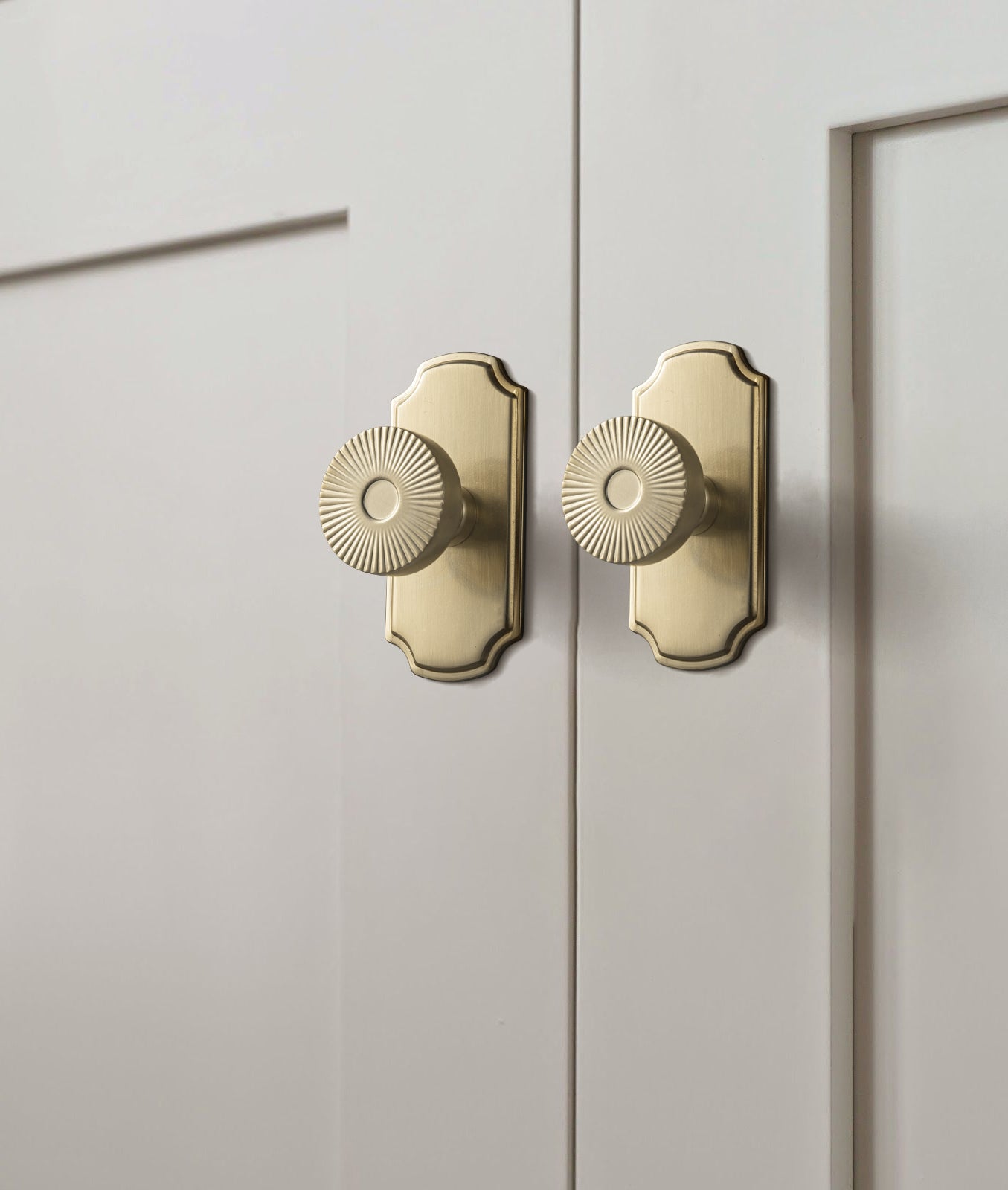 Retro Radiating Pattern Cabinet Knob with Ornate Backplate, Solid Zinc Alloy Drawer Knob for Classic Cabinet Renovation