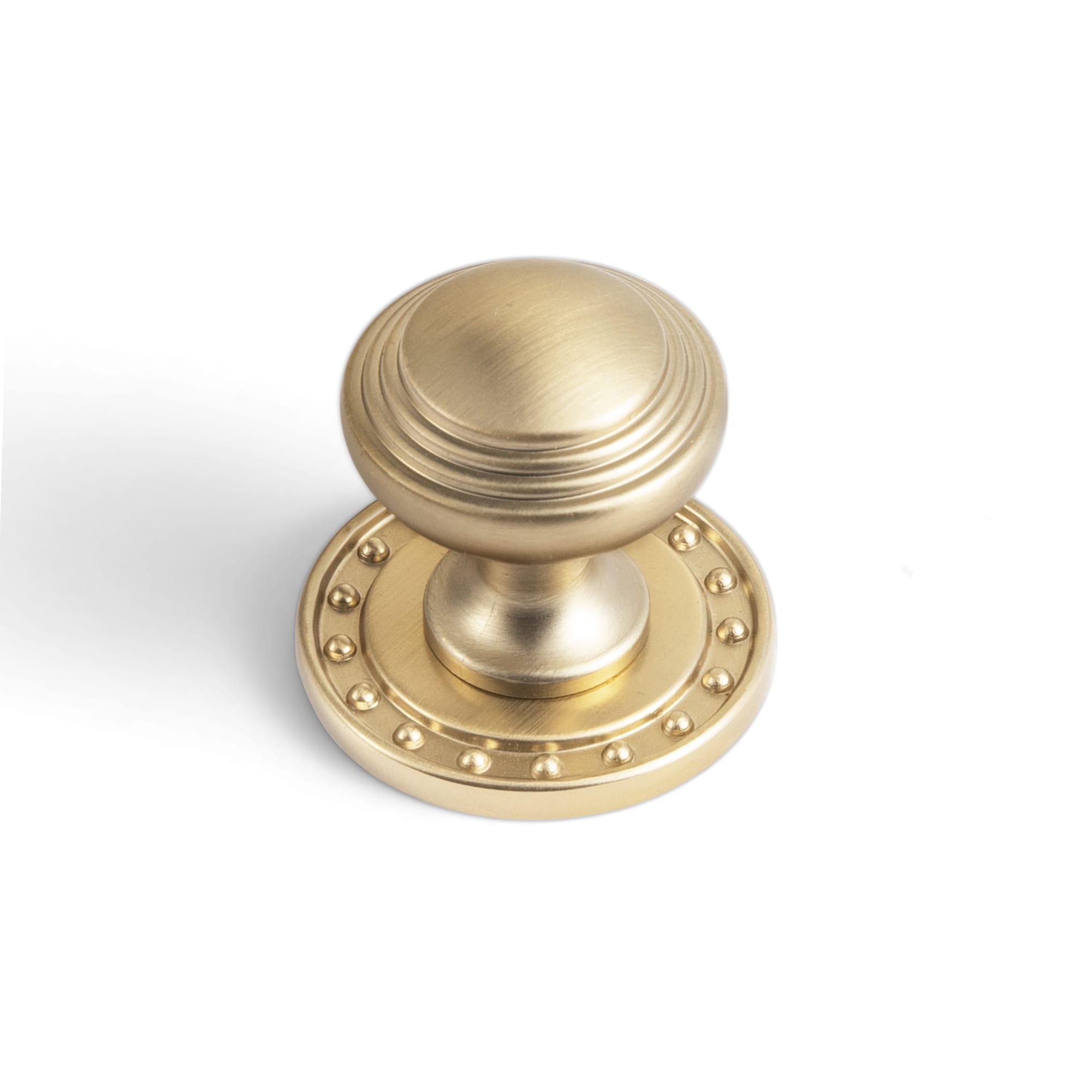 Antique Brass Ribbed Mushroom Cabinet Knob Zinc Alloy Vintage Round Drawer Knob, Farmhouse Traditional Furniture Hardware