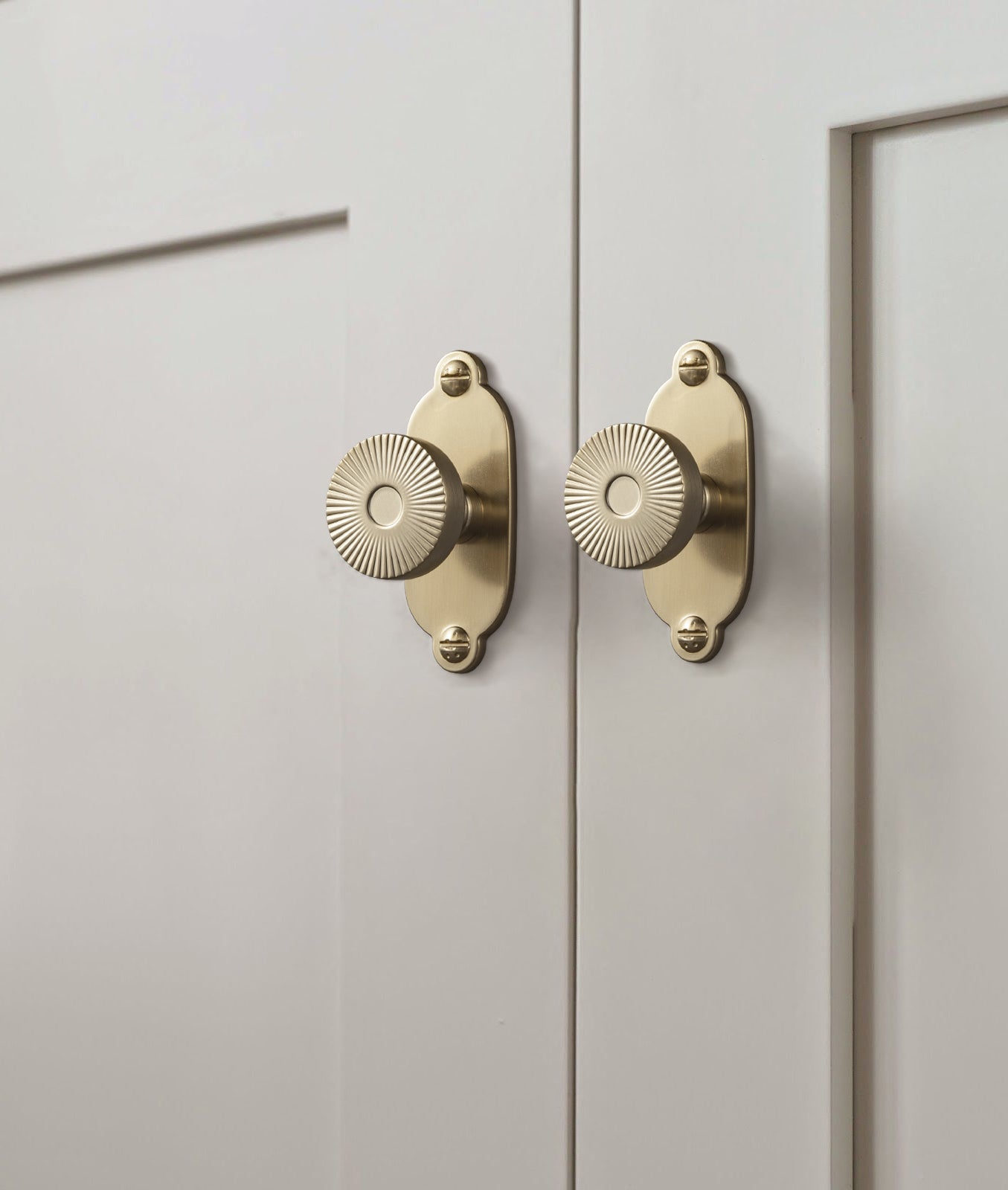 Retro Radiating Pattern Cabinet Knob with Ornate Backplate, Solid Zinc Alloy Drawer Knob for Classic Cabinet Renovation