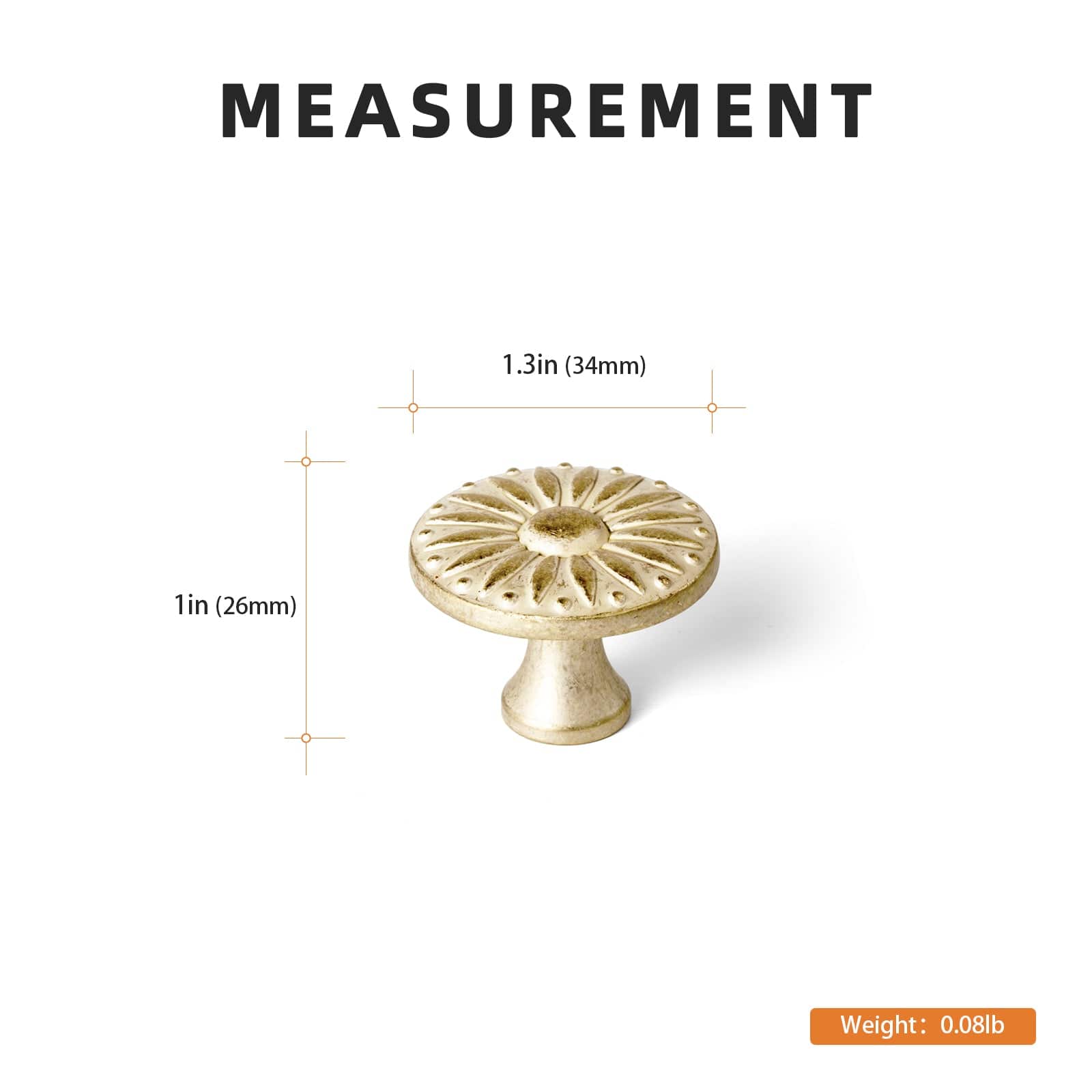 Sunflower Floral Embossed Cabinet Knobs Assorted Distressed Zinc Alloy Furniture Hardware