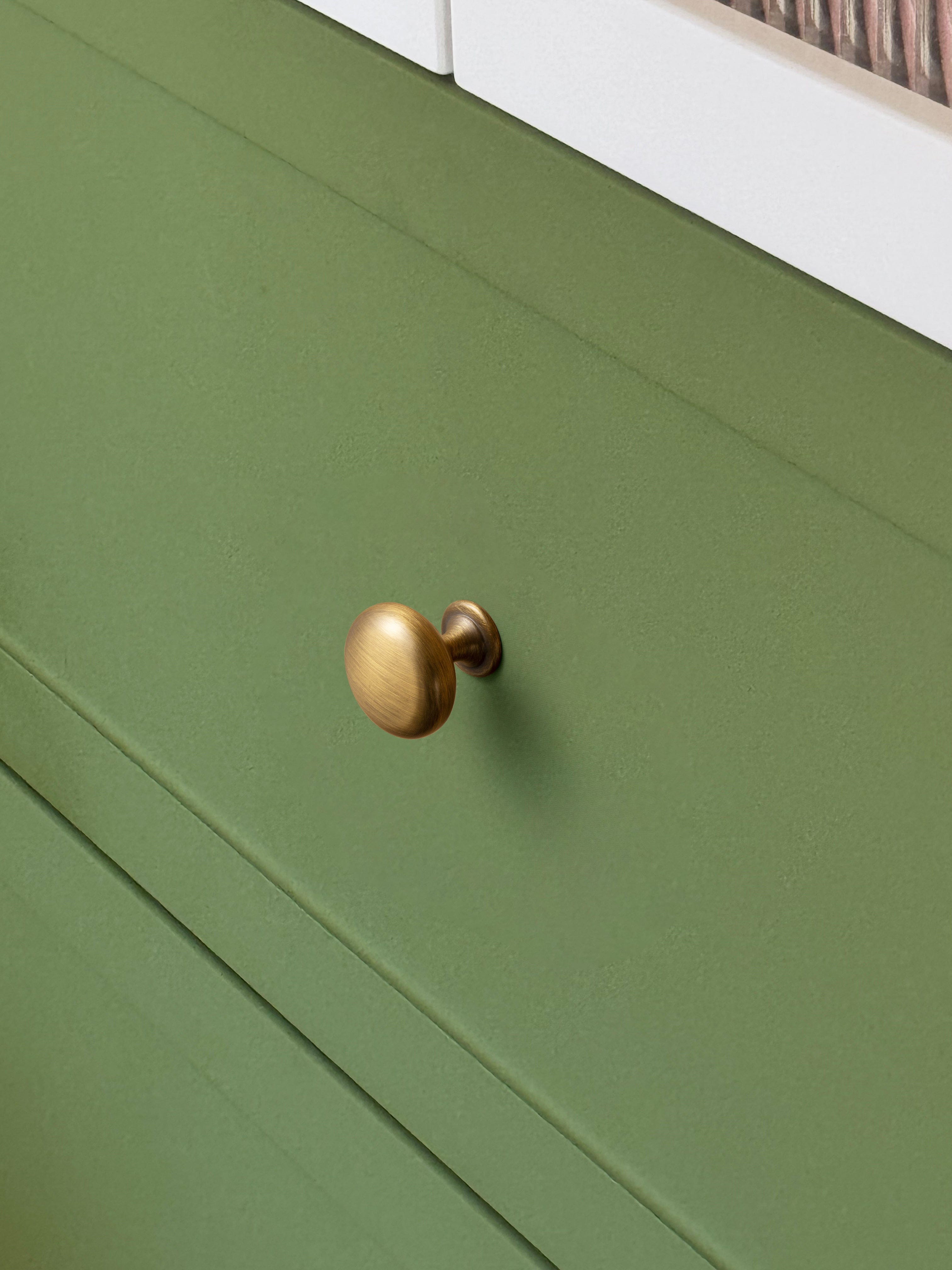 Antique Brass Zinc Alloy Cabinet Knob with Back Plate Single Hole Center Cabinet Hardware for Bedroom Kitchen