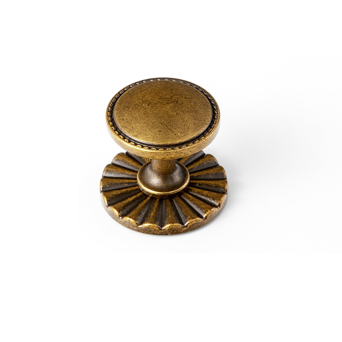Classic Round Design Cabinet Knobs with Toothed Rim for Kitchen Drawers