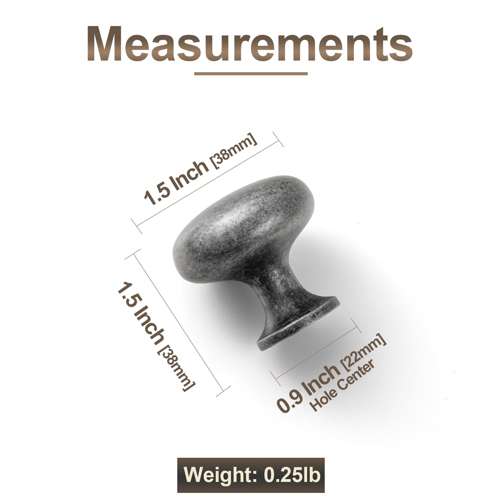 Multi-colored Classic Drawer Knob Mushroom Round Cabinet Knob