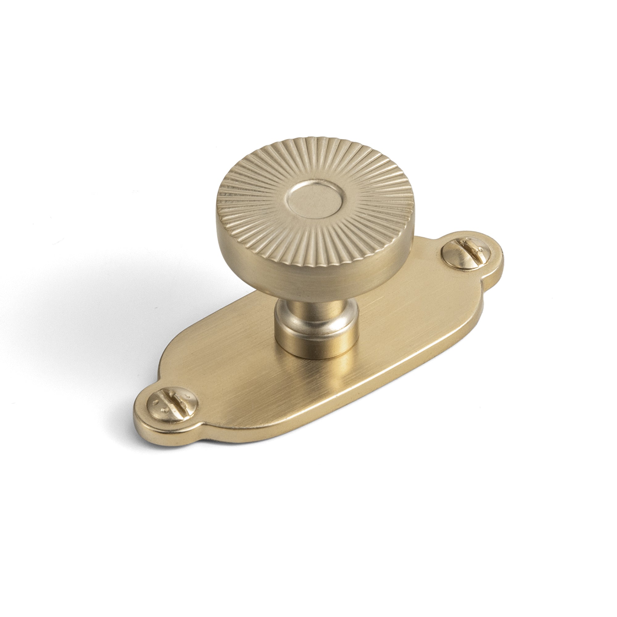 Retro Radiating Pattern Cabinet Knob with Ornate Backplate, Solid Zinc Alloy Drawer Knob for Classic Cabinet Renovation
