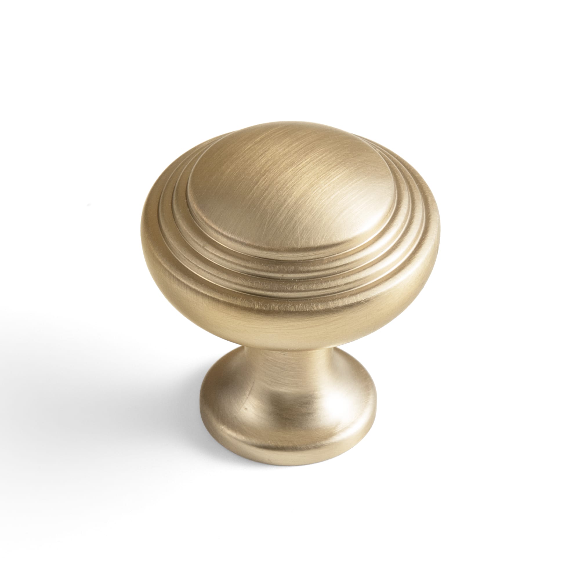 Antique Brass Ribbed Mushroom Cabinet Knob Zinc Alloy Vintage Round Drawer Knob, Farmhouse Traditional Furniture Hardware