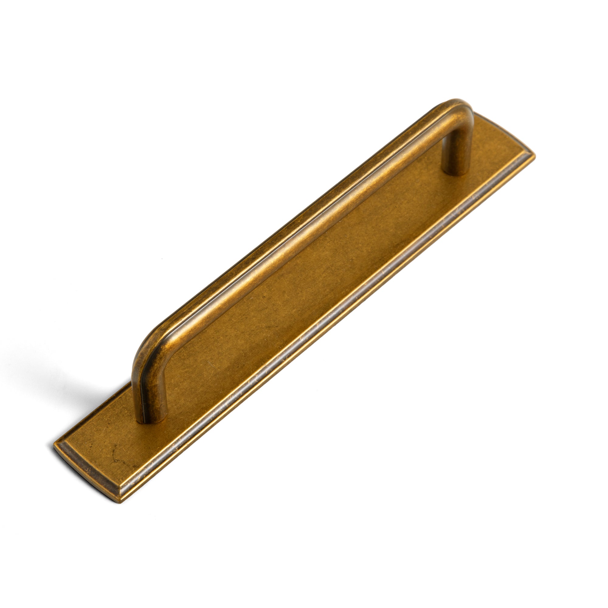 2 Pack Zinc Alloy U-Shaped Cabinet Handles, Vintage Drawer Pulls with Backplate for Kitchen & Bathroom Cabinetry