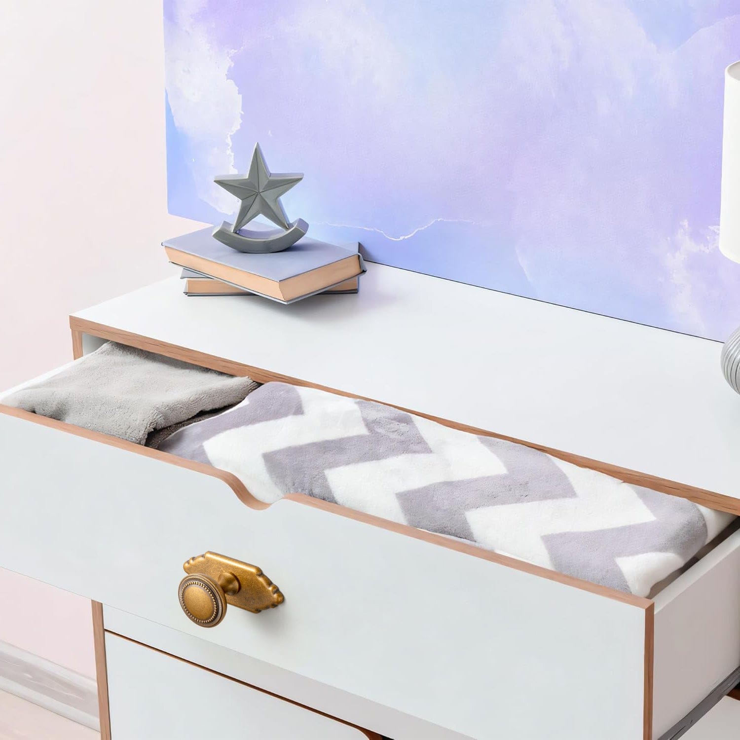 Antique Brass Zinc Alloy Cabinet Knob with Delicate Decorative Back Plate Set