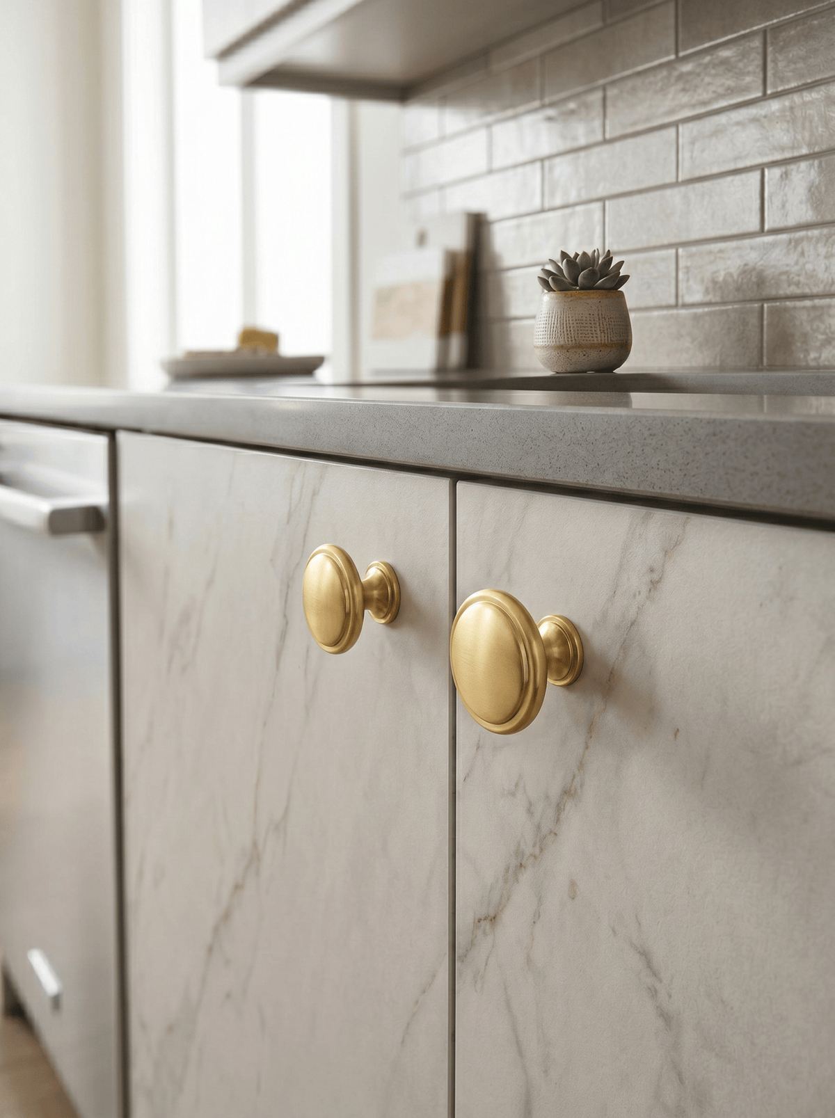 Premium Zinc Alloy Decorative Cabinet Knobs, Classic Round Furniture Pull Knobs for Kitchen Cabinet