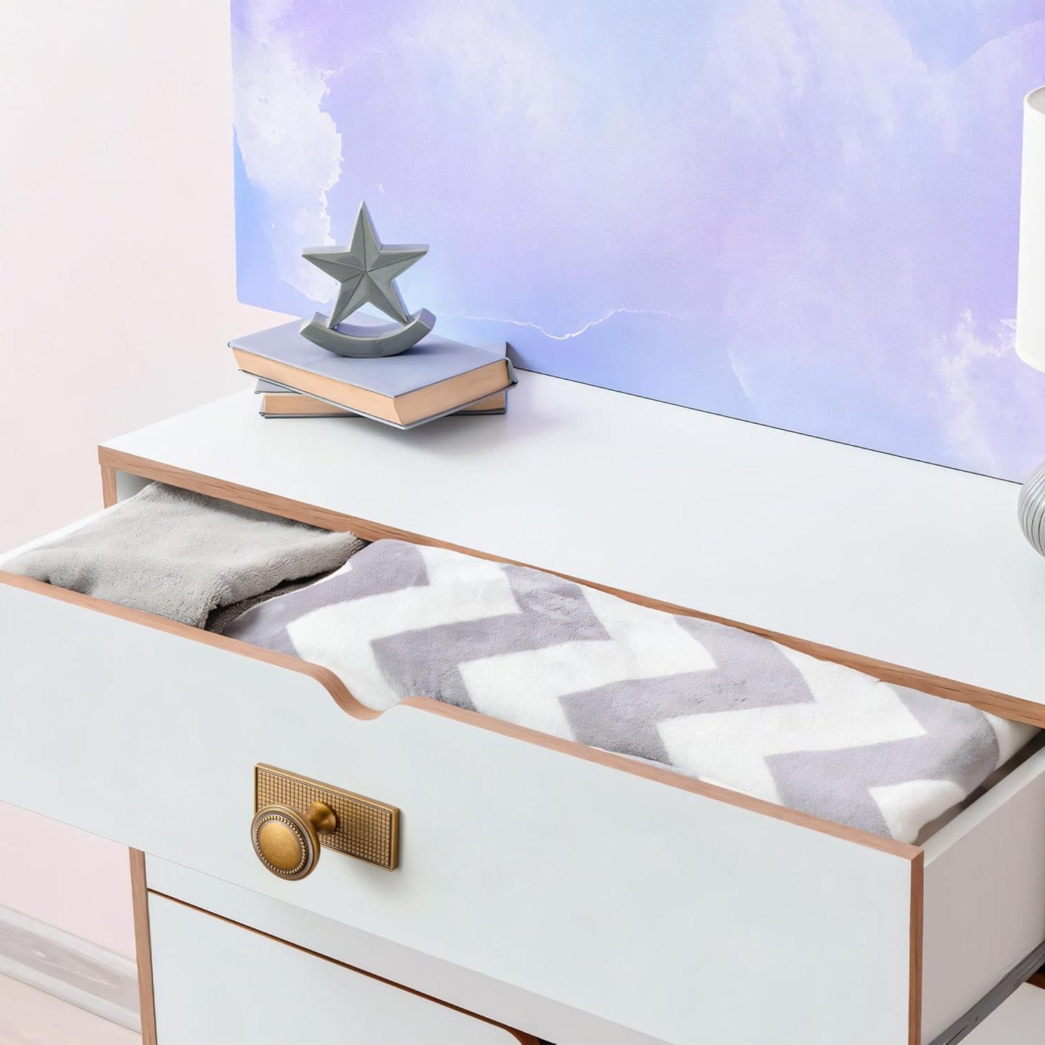 Antique Brass Zinc Alloy Cabinet Knob with Delicate Decorative Back Plate Set