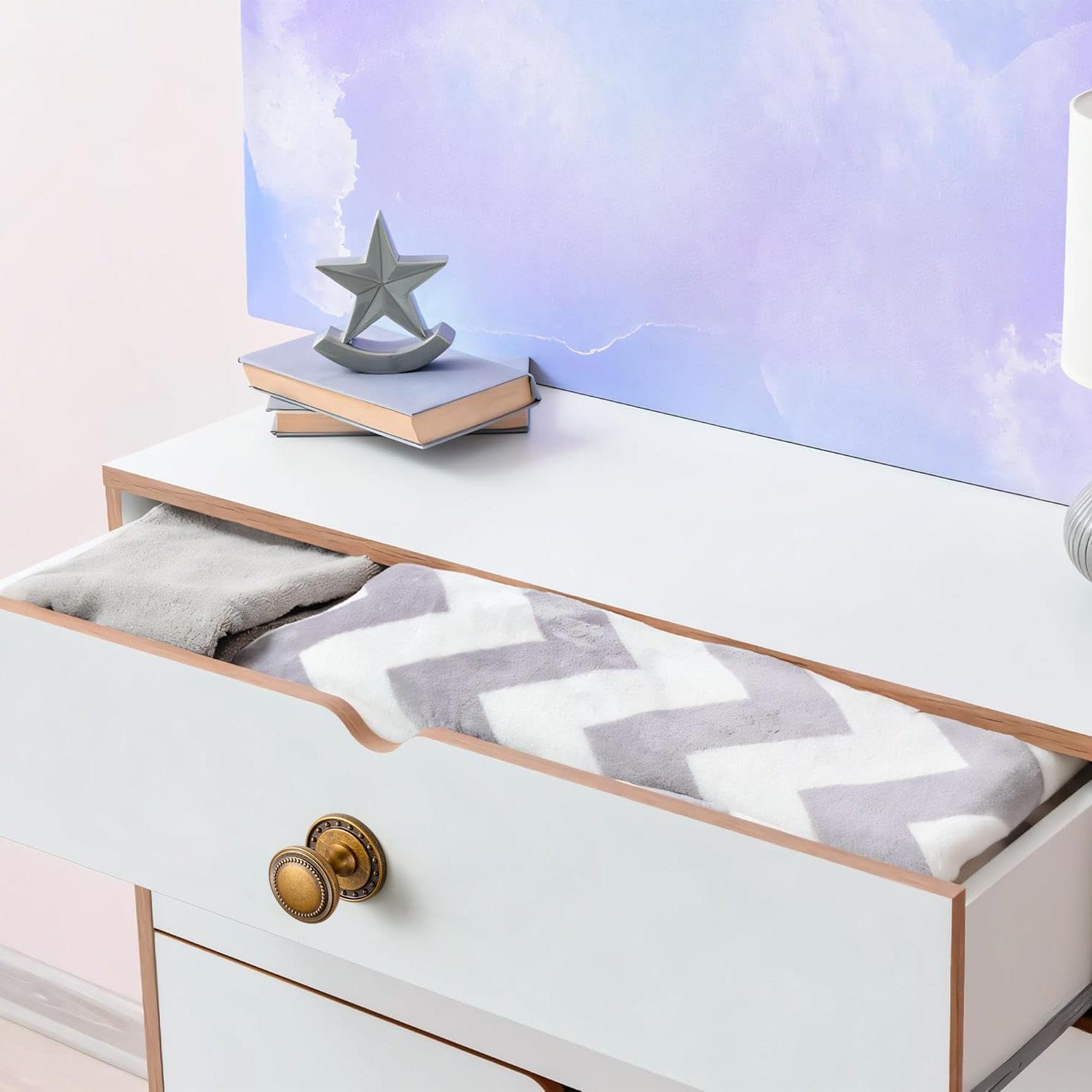 Antique Brass Zinc Alloy Cabinet Knob with Delicate Decorative Back Plate Set