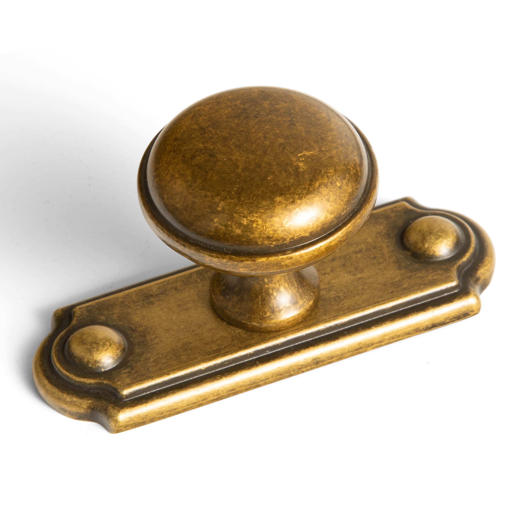 Classic Mushroom Cabinet Knob Zinc Alloy Round Cabinet Knob with Backplate for Kitchen Cabinet