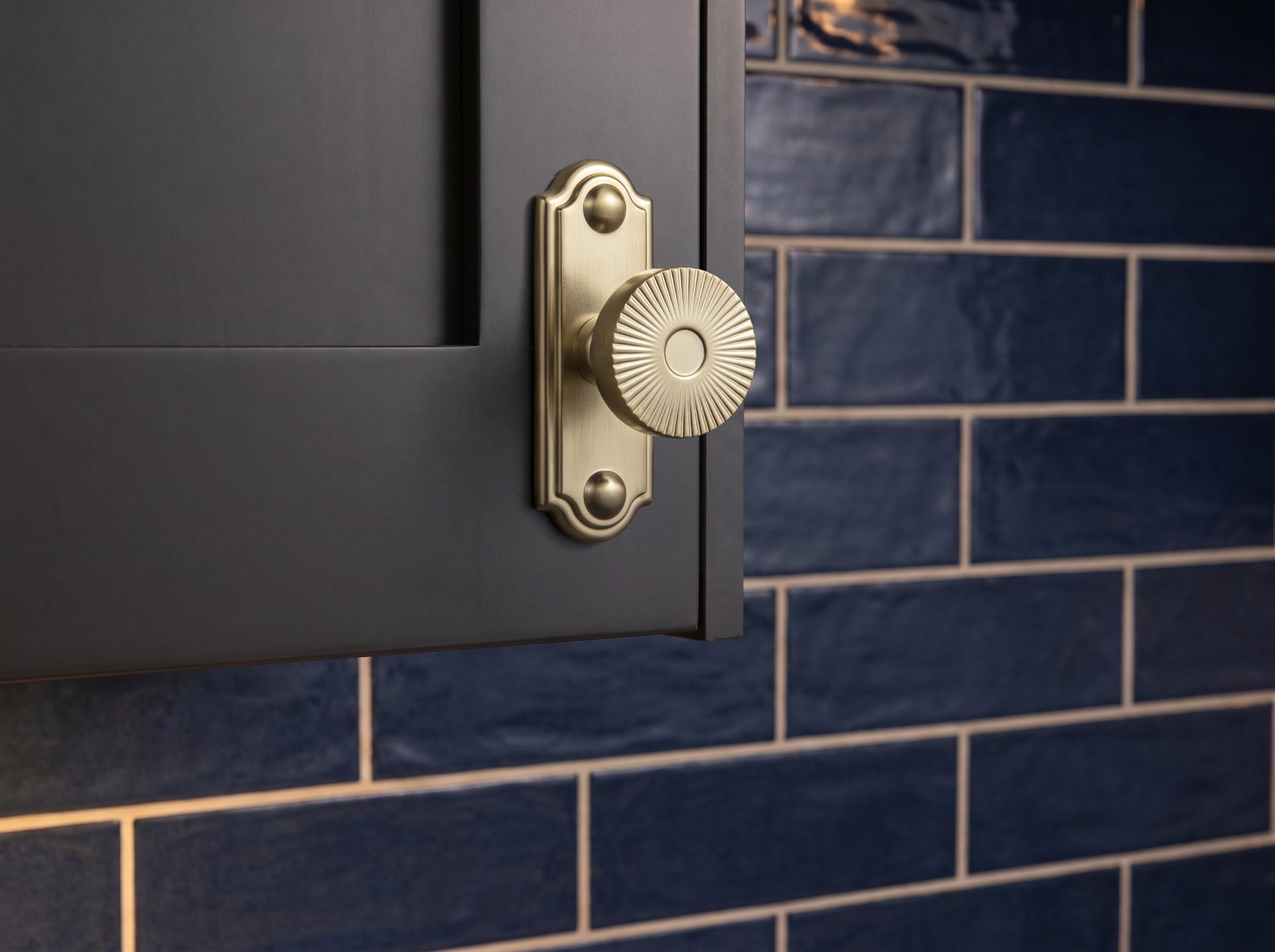Retro Radiating Pattern Cabinet Knob with Ornate Backplate, Solid Zinc Alloy Drawer Knob for Classic Cabinet Renovation