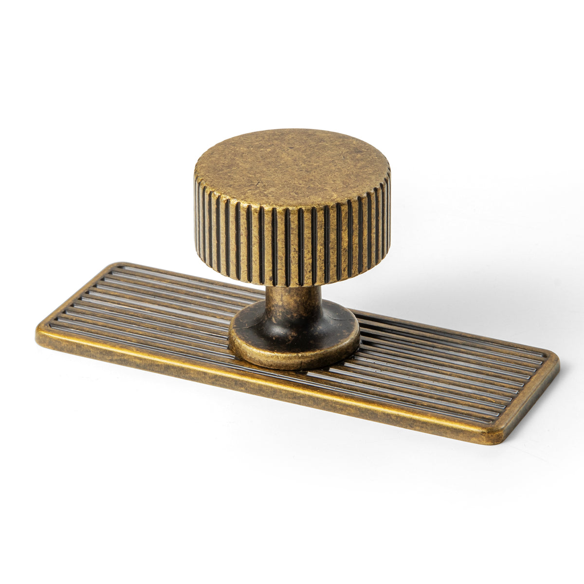 6 Pack Knurled Zinc Alloy Cabinet Knob with Assorted Decorative Backplates, Drawer Single Hole Knob
