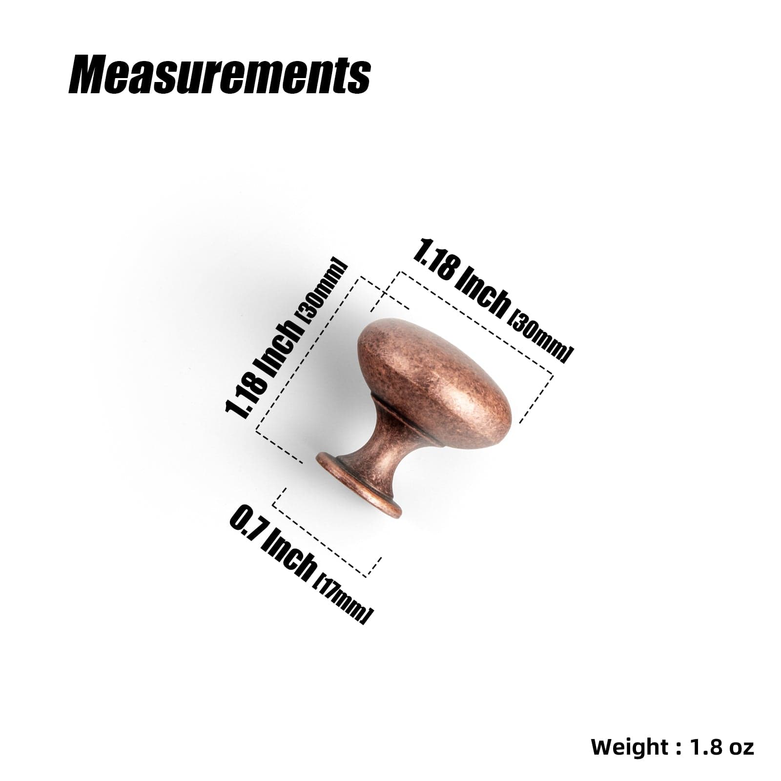 Antique Brass Zinc Alloy Cabinet Knob with Back Plate Single Hole Center Cabinet Hardware for Bedroom Kitchen