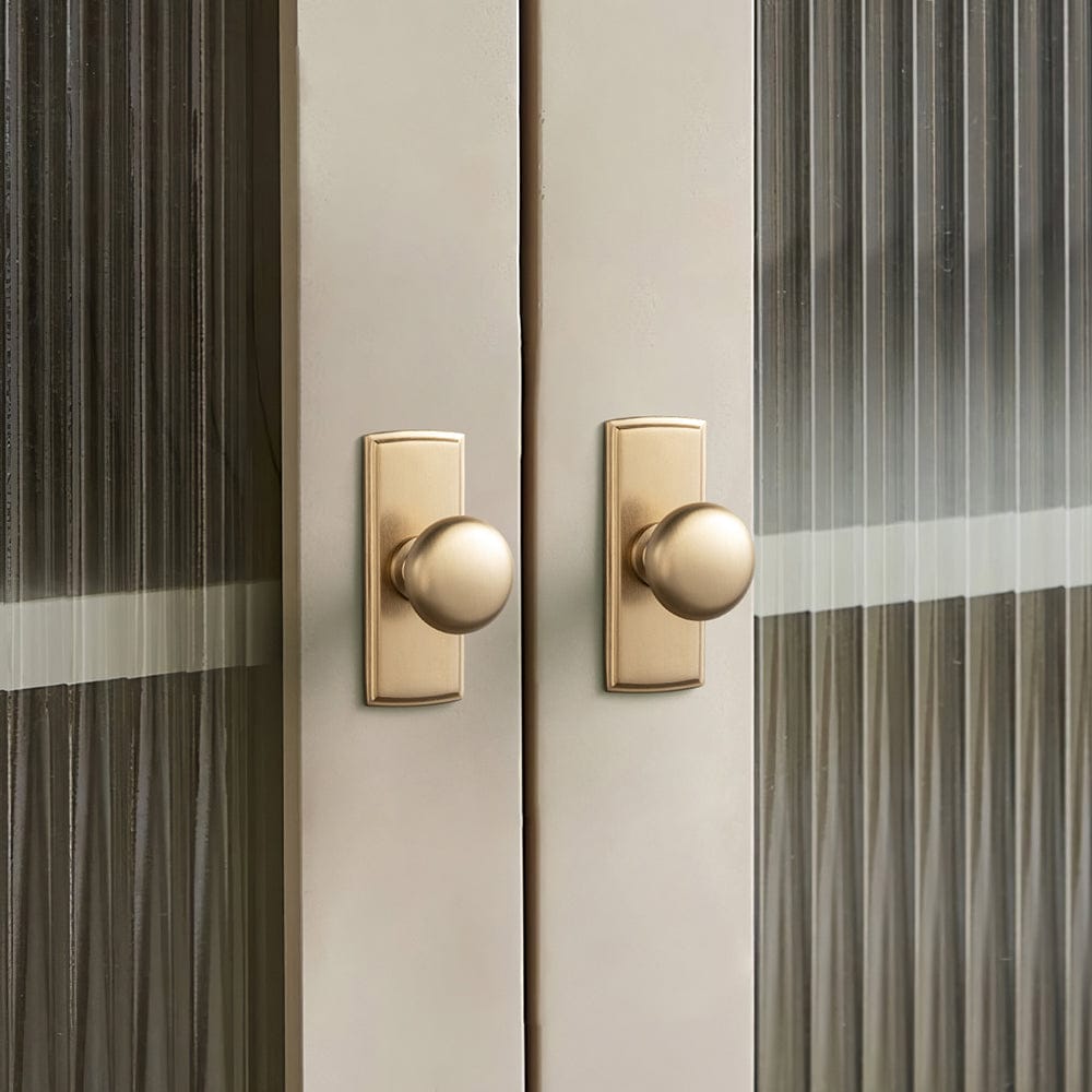 Antique Brass Zinc Alloy Cabinet Knob with Back Plate Single Hole Center Cabinet Hardware for Bedroom Kitchen