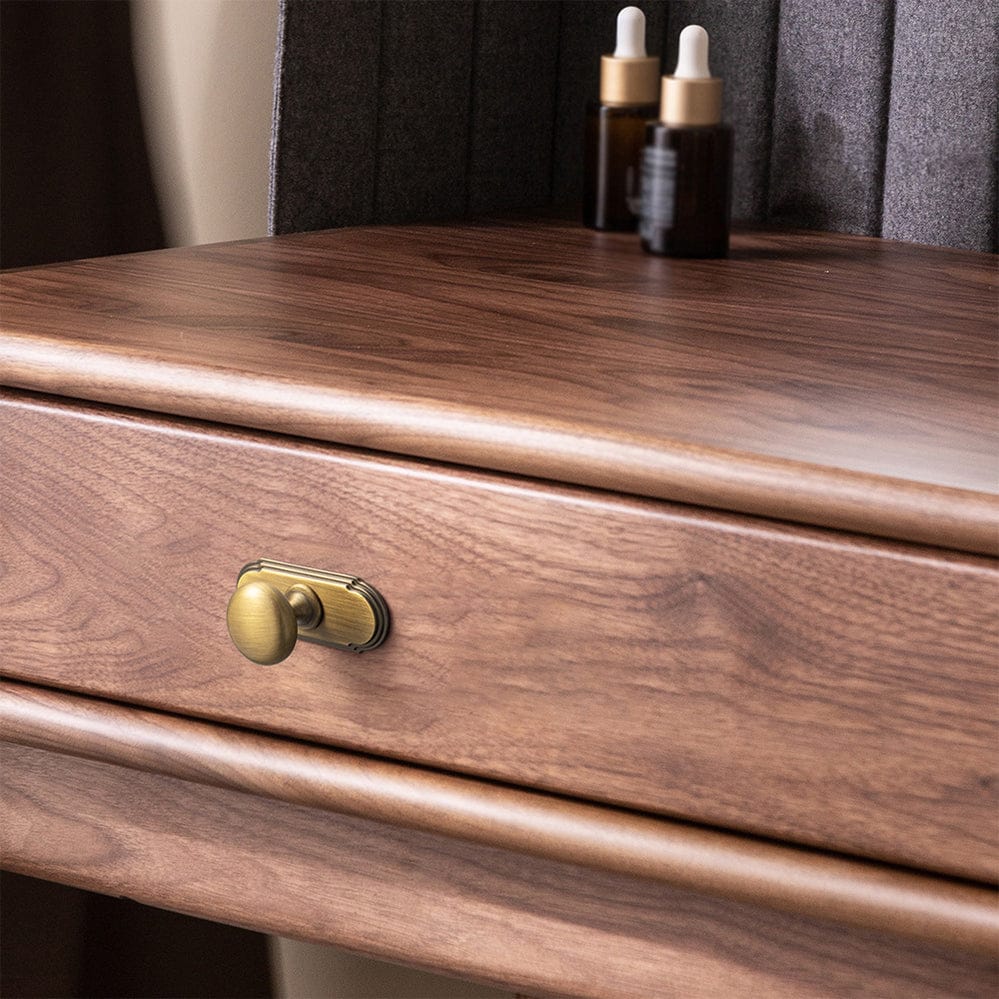 Antique Brass Zinc Alloy Cabinet Knob with Back Plate Single Hole Center Cabinet Hardware for Bedroom Kitchen