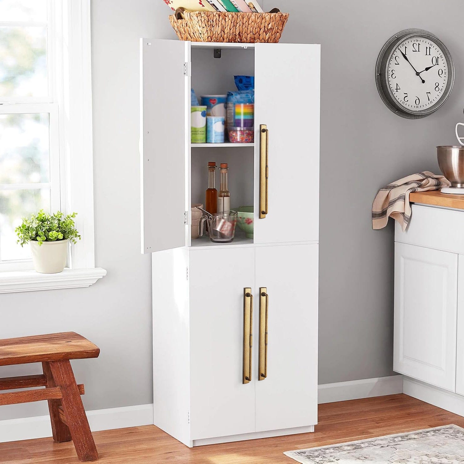 Vintage Brass Pipe Style Cabinet Handles for Modern - Rustic Interiors