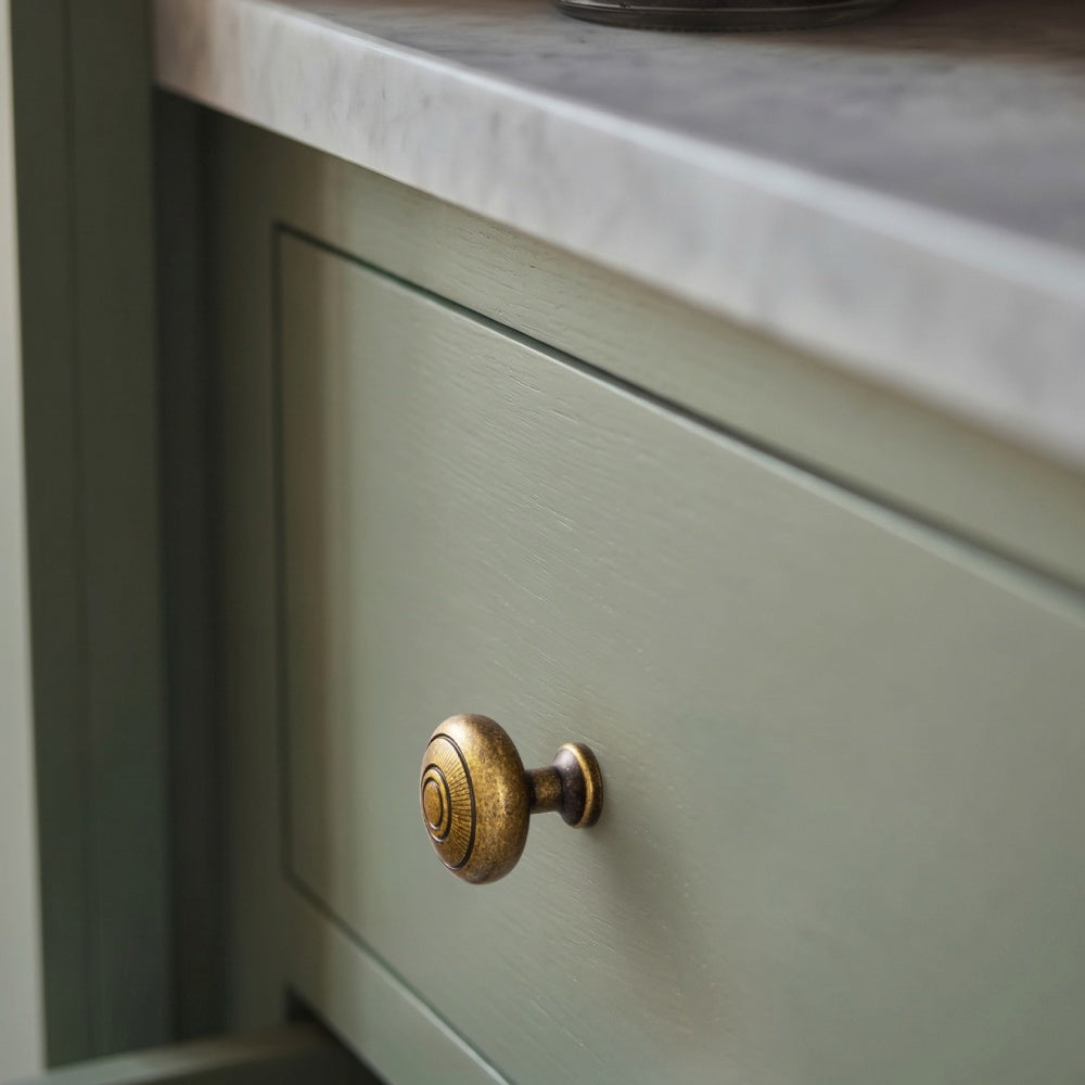 Sunburst Embossed Round Zinc Alloy Cabinet Knobs, Vintage Radial Pattern Drawer Knob for Dresser Wardrobe
