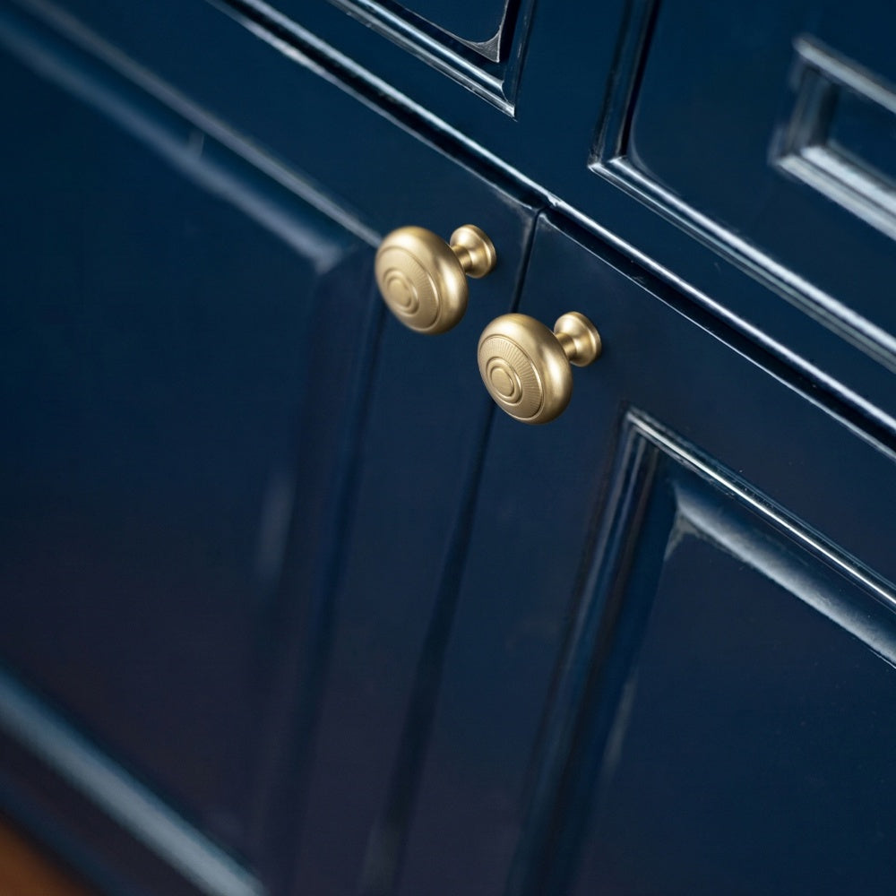 Sunburst Embossed Round Zinc Alloy Cabinet Knobs, Vintage Radial Pattern Drawer Knob for Dresser Wardrobe