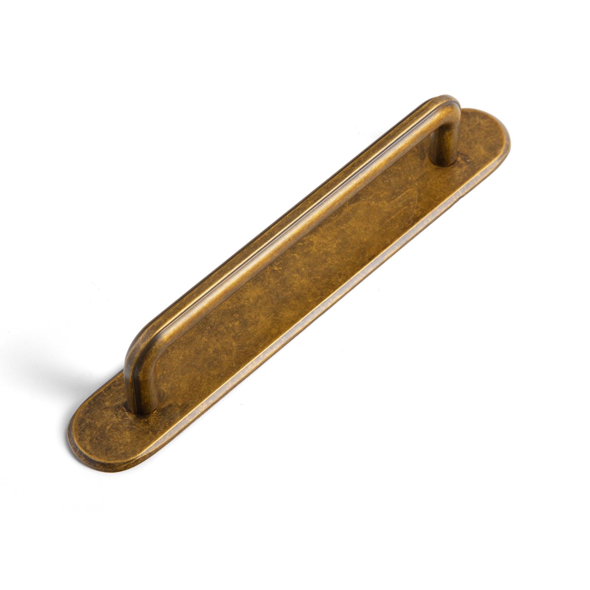 2 Pack Zinc Alloy U-Shaped Cabinet Handles, Vintage Drawer Pulls with Backplate for Kitchen & Bathroom Cabinetry