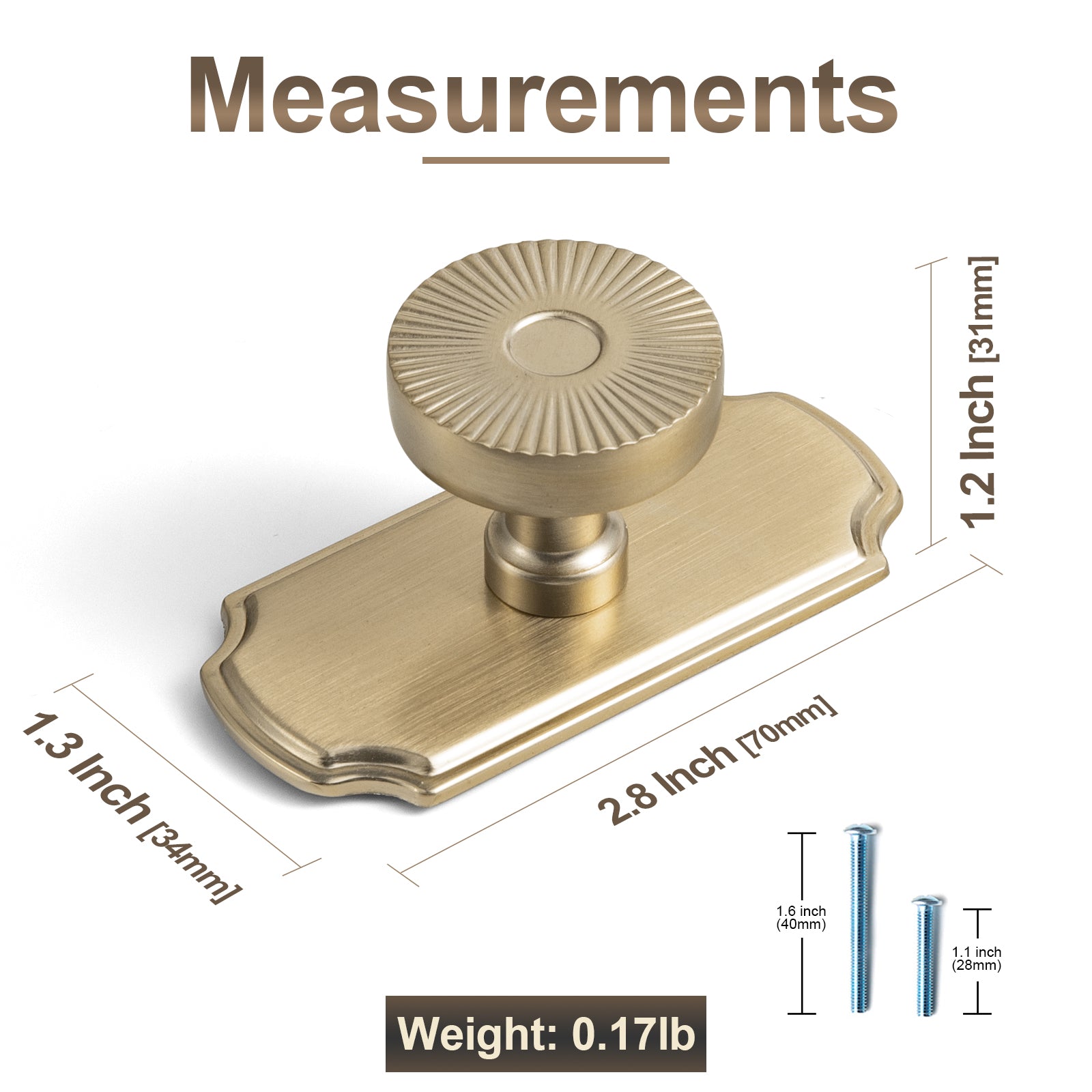 Retro Radiating Pattern Cabinet Knob with Ornate Backplate, Solid Zinc Alloy Drawer Knob for Classic Cabinet Renovation