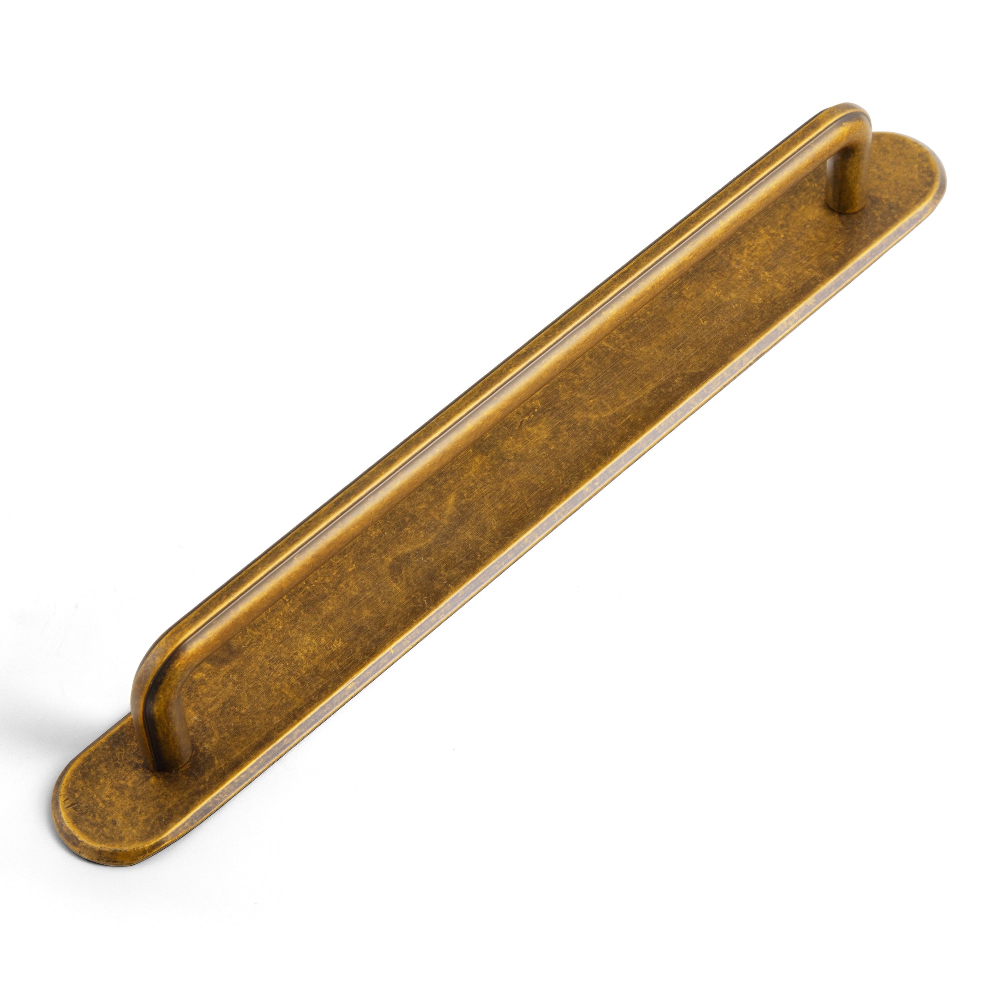 2 Pack Zinc Alloy U-Shaped Cabinet Handles, Vintage Drawer Pulls with Backplate for Kitchen & Bathroom Cabinetry