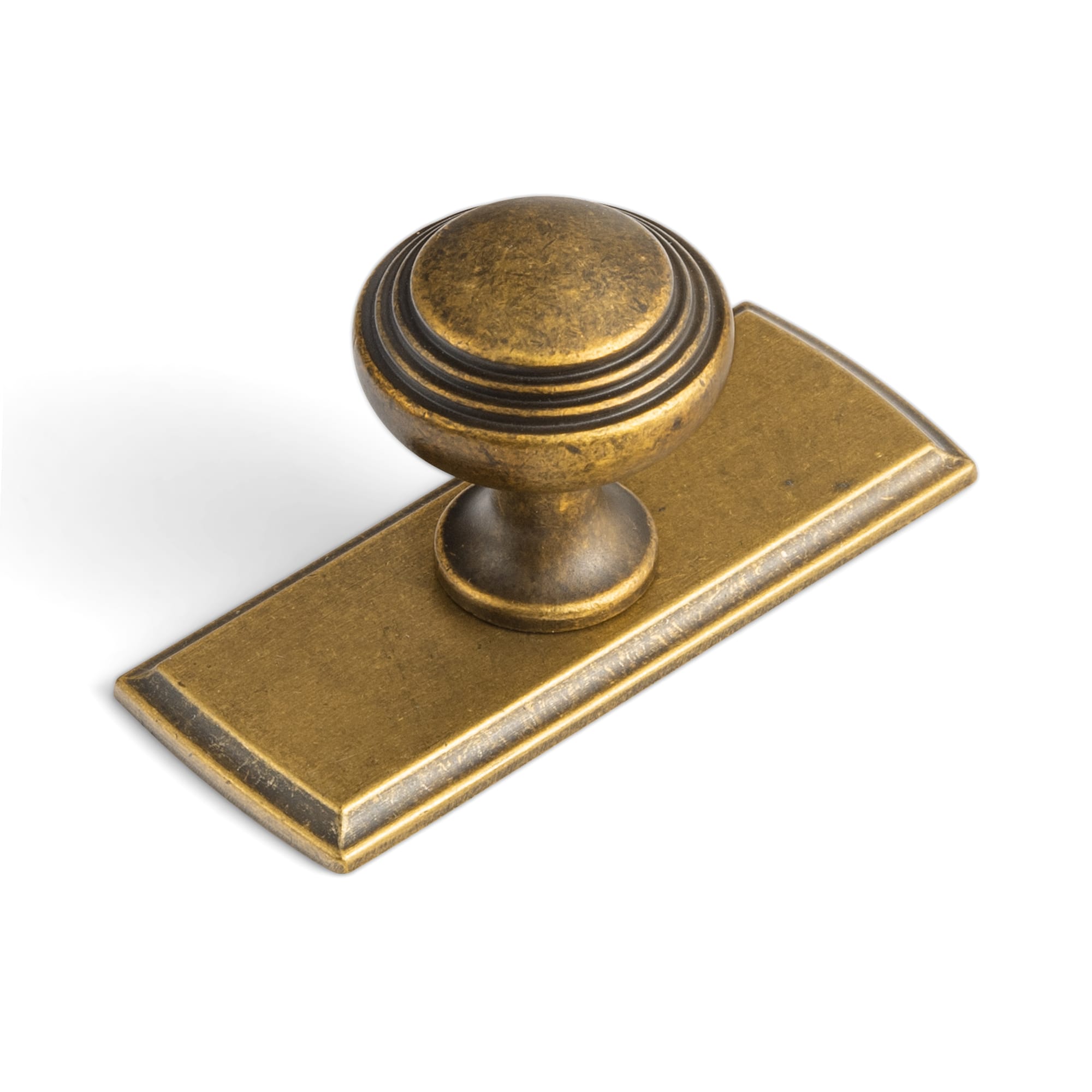 Antique Brass Ribbed Mushroom Cabinet Knob Zinc Alloy Vintage Round Drawer Knob, Farmhouse Traditional Furniture Hardware