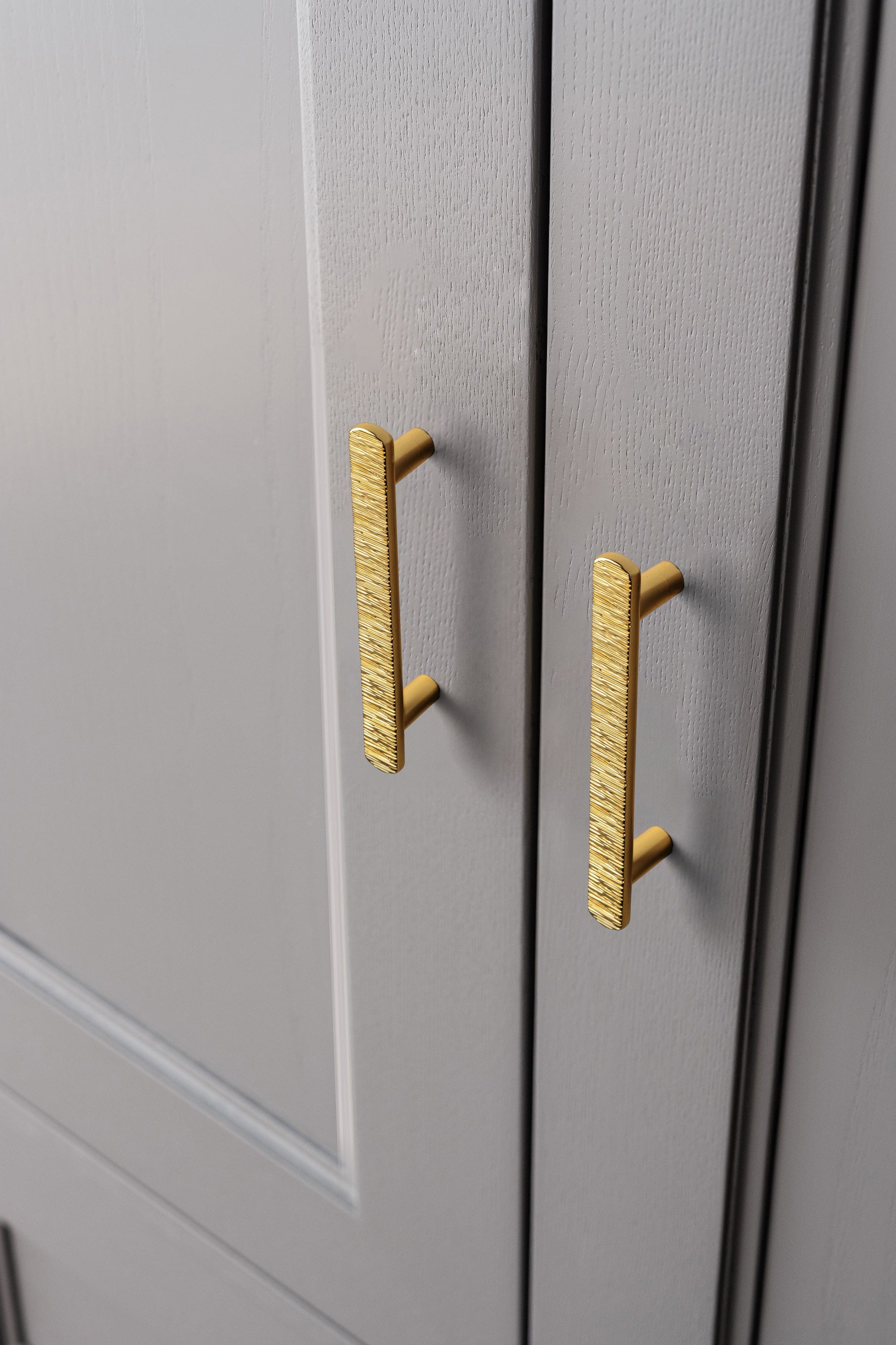 Striped Hammerline Cabinet Pulls Light Luxury Elegant Kitchen Hardware