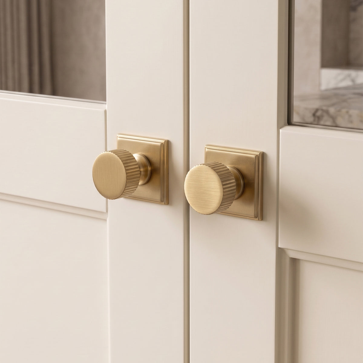6 Pack Knurled Zinc Alloy Cabinet Knob with Assorted Decorative Backplates, Drawer Single Hole Knob