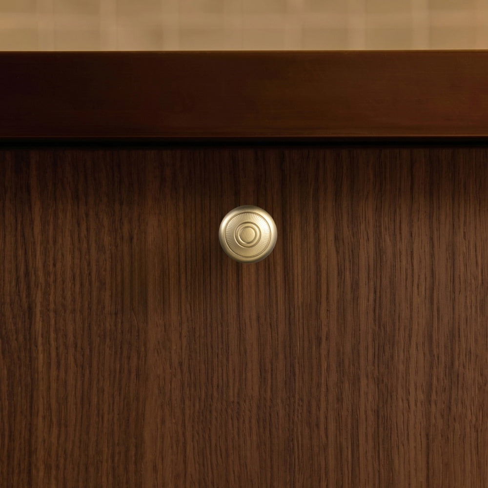 Sunburst Embossed Round Zinc Alloy Cabinet Knobs, Vintage Radial Pattern Drawer Knob for Dresser Wardrobe