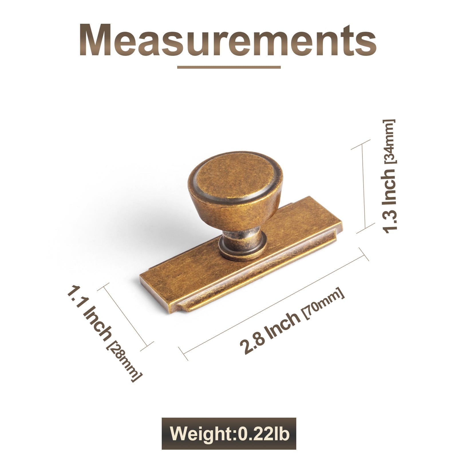 Retro Drawer Knobs for Dresser Cupboard Solid Zinc Alloy Single Hole Cabinet Hardware