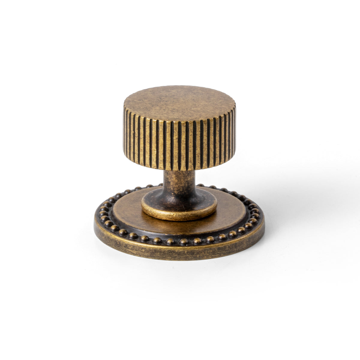 6 Pack Knurled Zinc Alloy Cabinet Knob with Assorted Decorative Backplates, Drawer Single Hole Knob