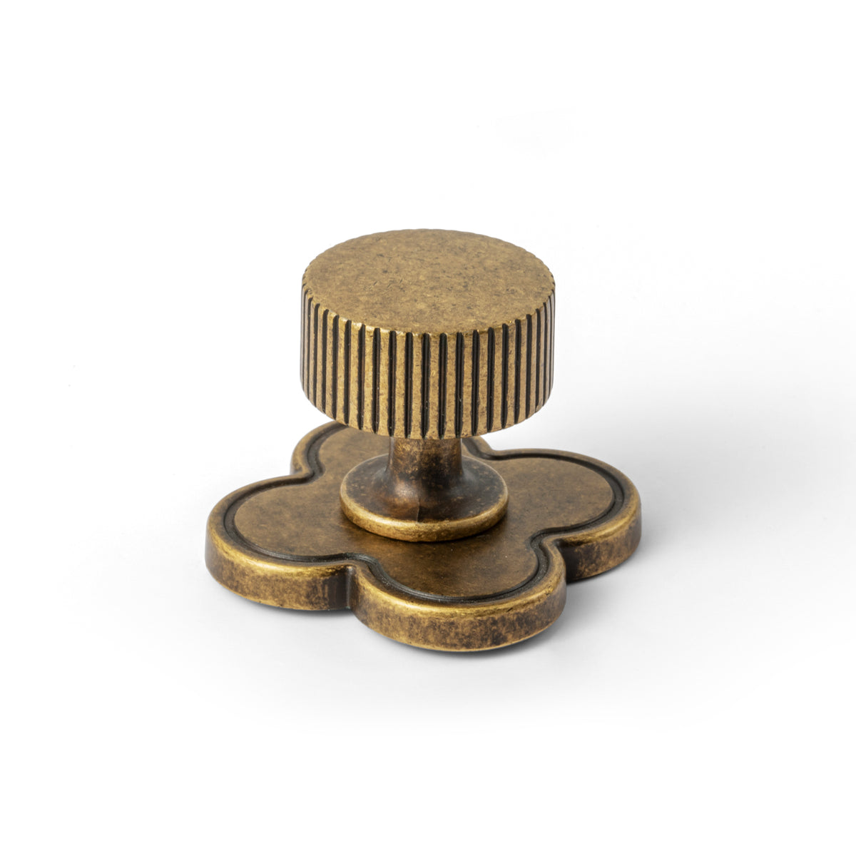 6 Pack Knurled Zinc Alloy Cabinet Knob with Assorted Decorative Backplates, Drawer Single Hole Knob