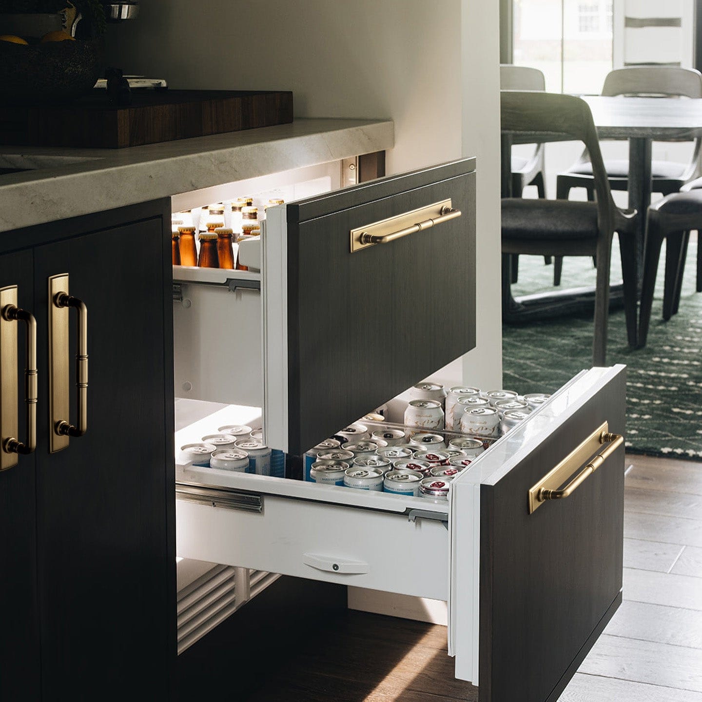 Vintage Brass Pipe Style Cabinet Handles for Modern - Rustic Interiors