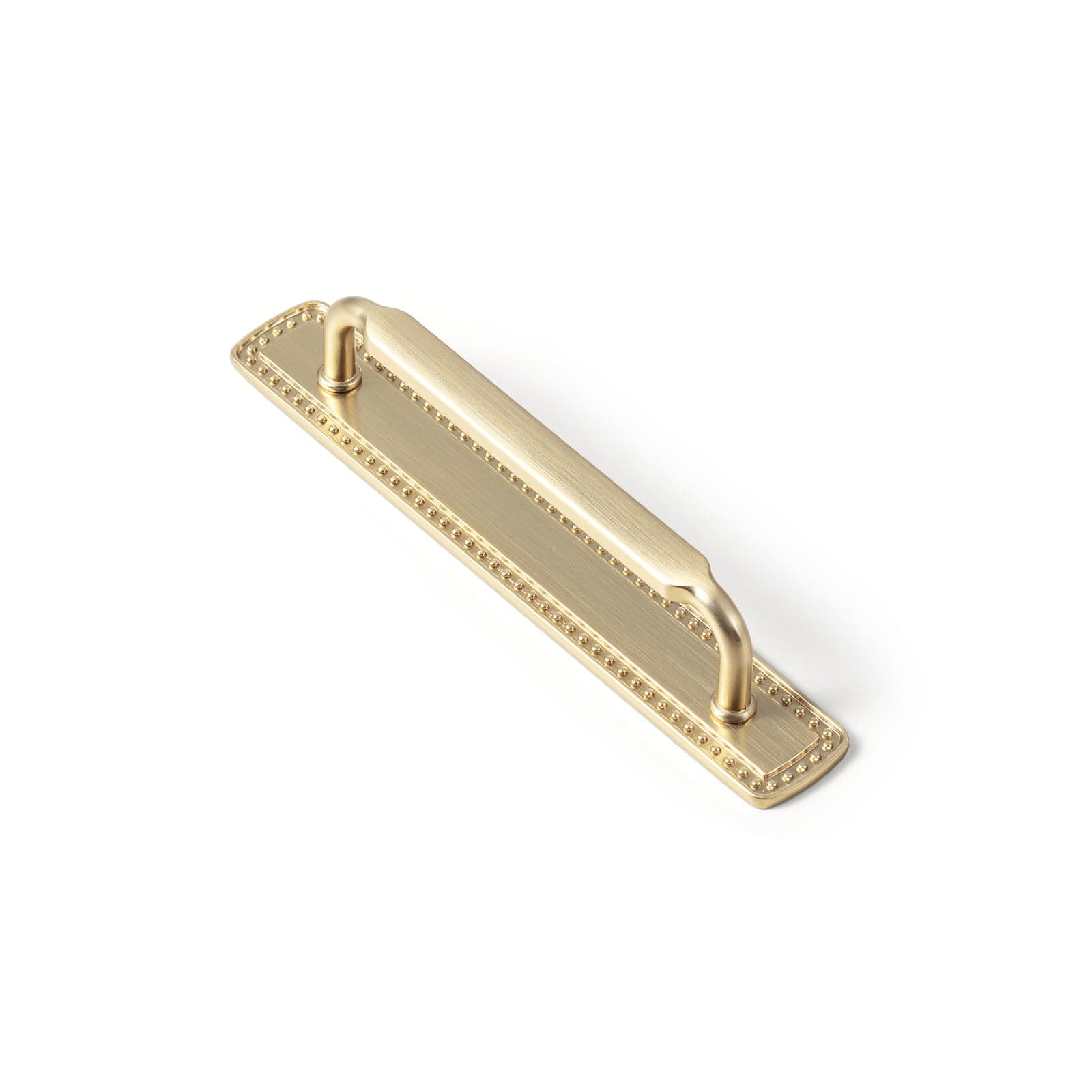 2 Pack Antique Brass Cabinet Pulls with Back Plate Zinc Alloy Drawer Handle with Long Back Plate