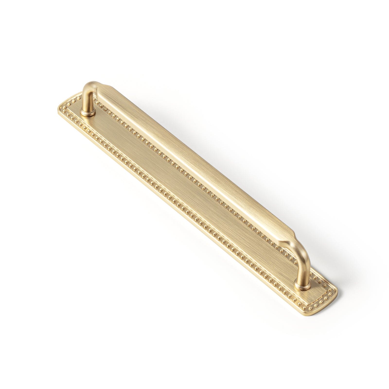 2 Pack Antique Brass Cabinet Pulls with Back Plate Zinc Alloy Drawer Handle with Long Back Plate