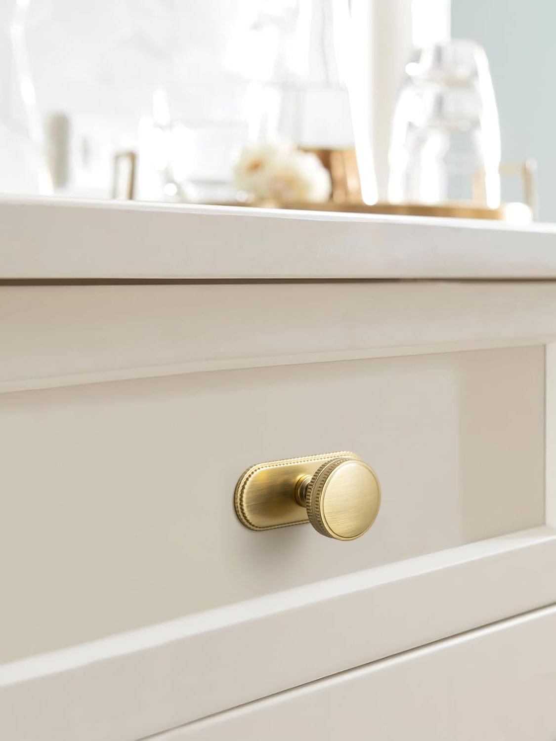 Distinctive Artistic Engravings Single Hole Round Cabinet Knob Retro Flair Kitchen Hardware