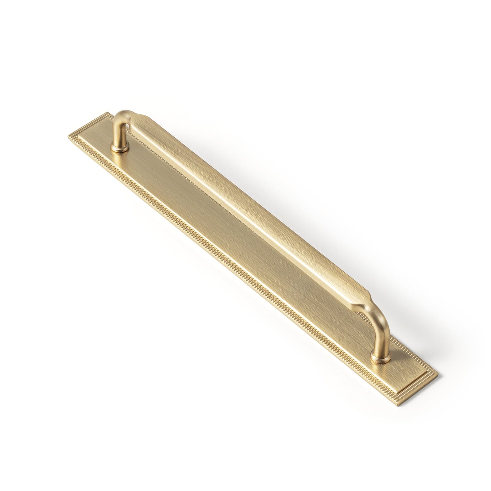 2 Pack Antique Brass Cabinet Pulls with Back Plate Zinc Alloy Drawer Handle with Long Back Plate