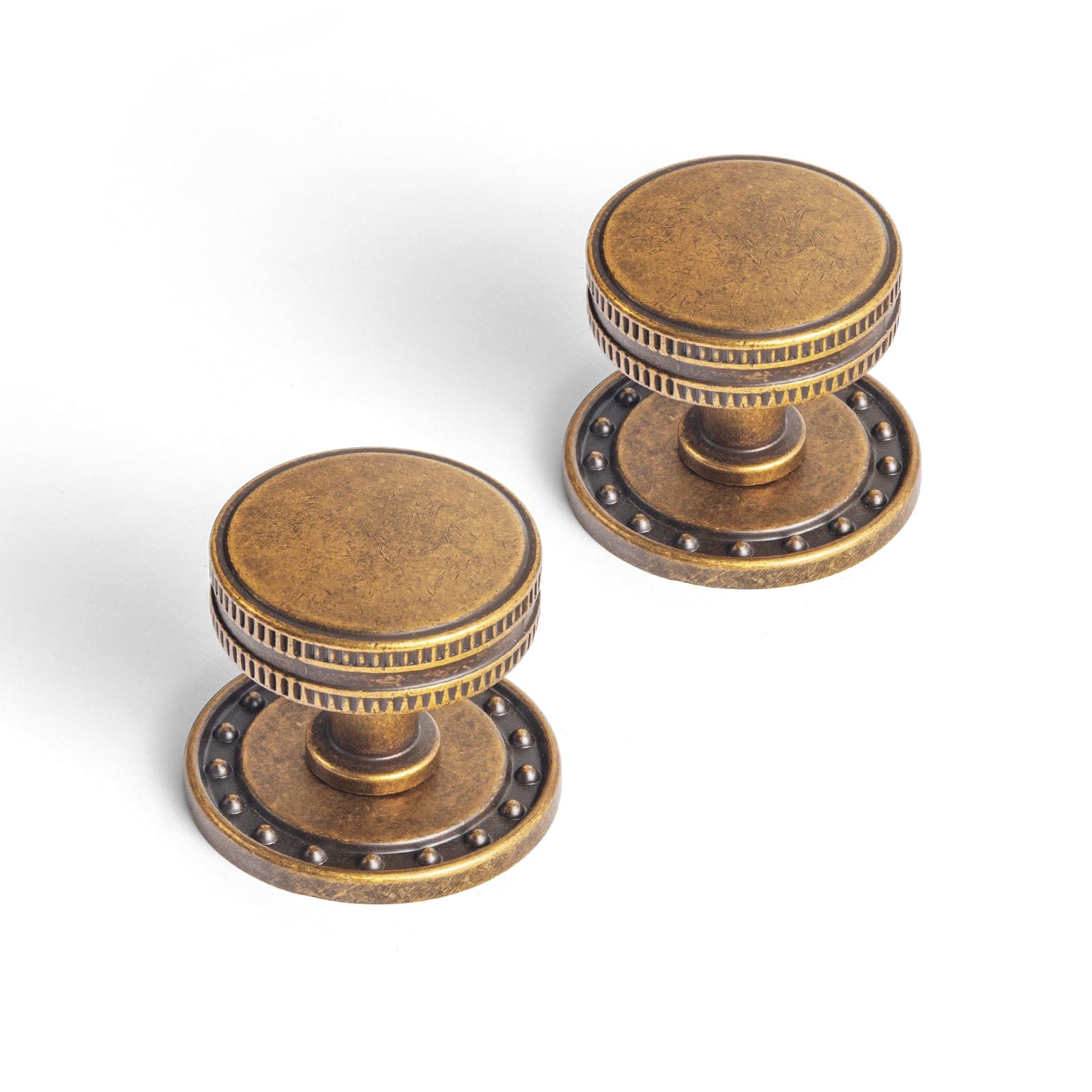 Distinctive Artistic Engravings Single Hole Round Cabinet Knob Retro Flair Kitchen Hardware