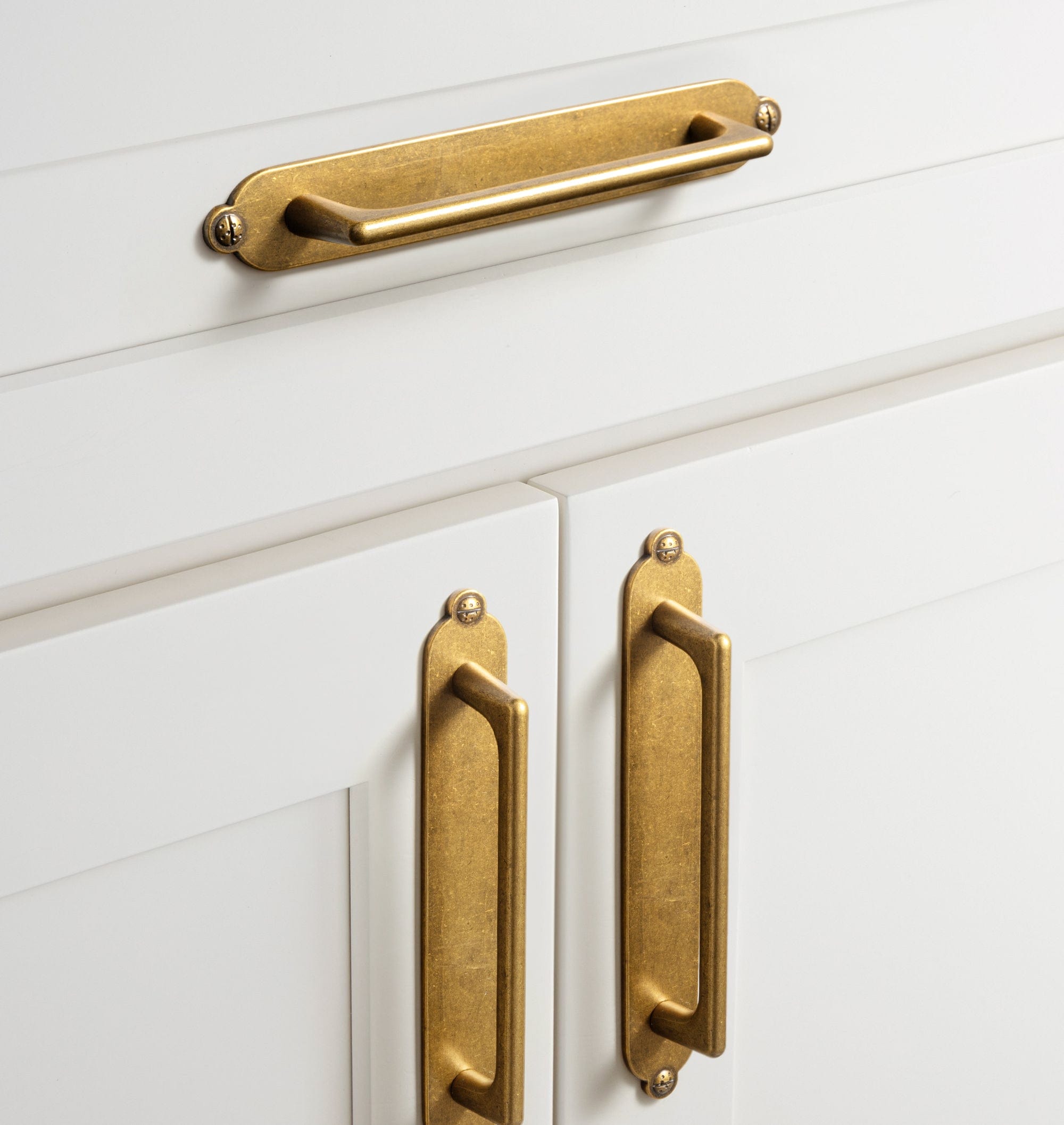 2 Pack Classic Cabinet Bar Pulls with Back Plate Zinc Alloy Cabinet Handle with Long Back Plate
