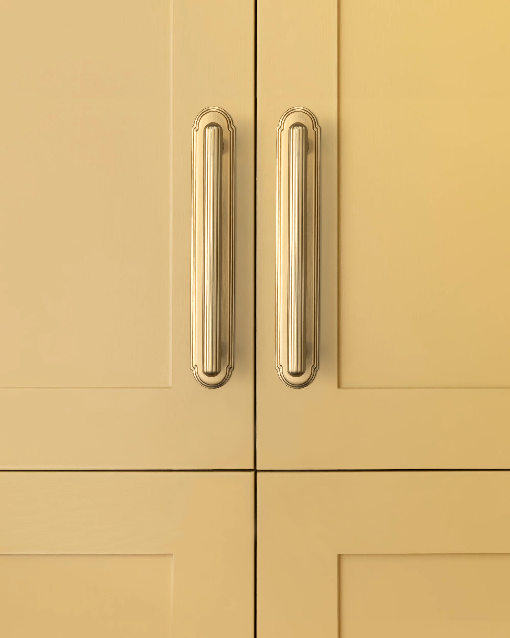 2 Pack Ribbed Fluted Cabinet Pull Handle with Backplate, Vintage Zinc Alloy Drawer Bar Pull