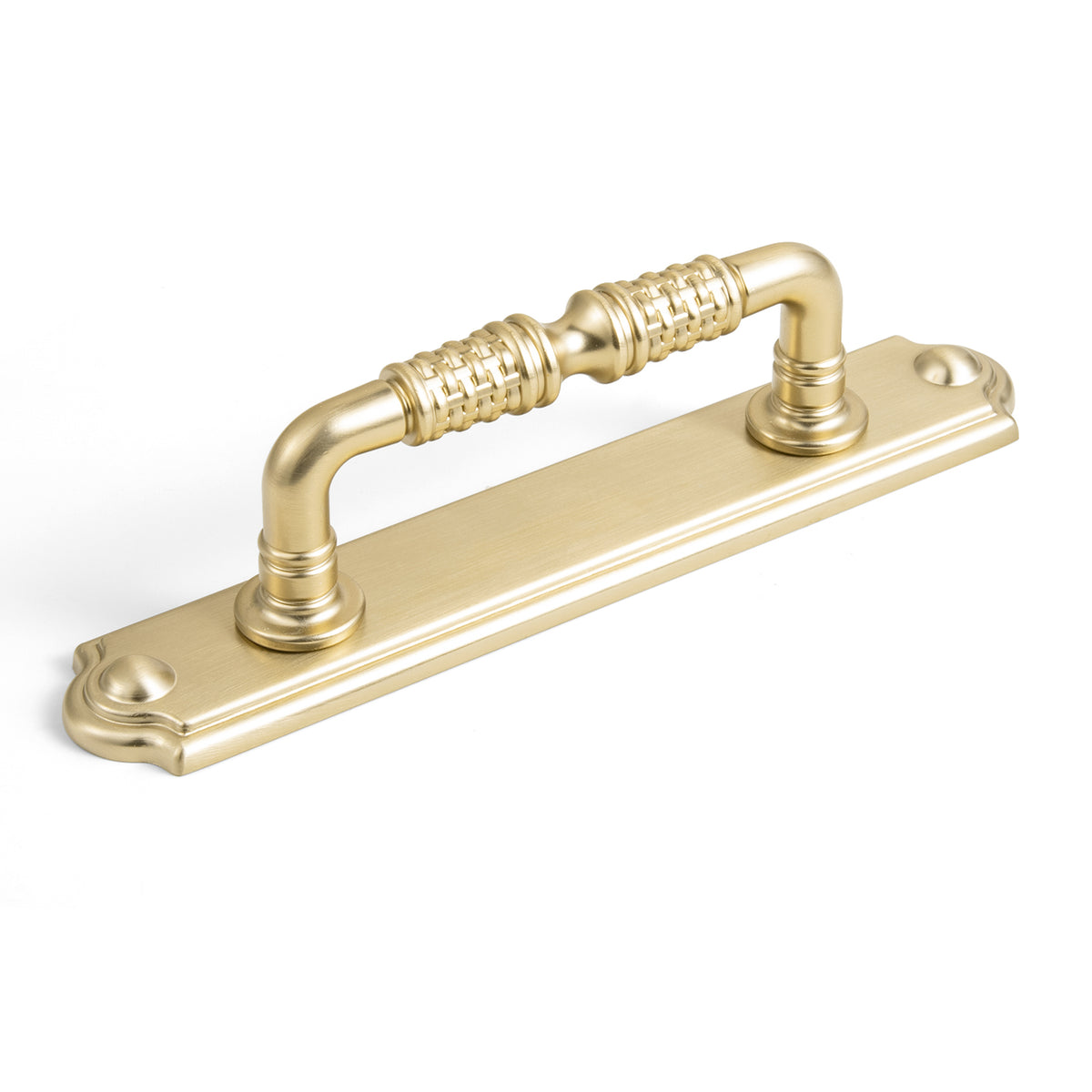 2 Pack Vintage Textured Zinc Alloy Drawer Pull Handles with Backplates for Cabinet & Furniture