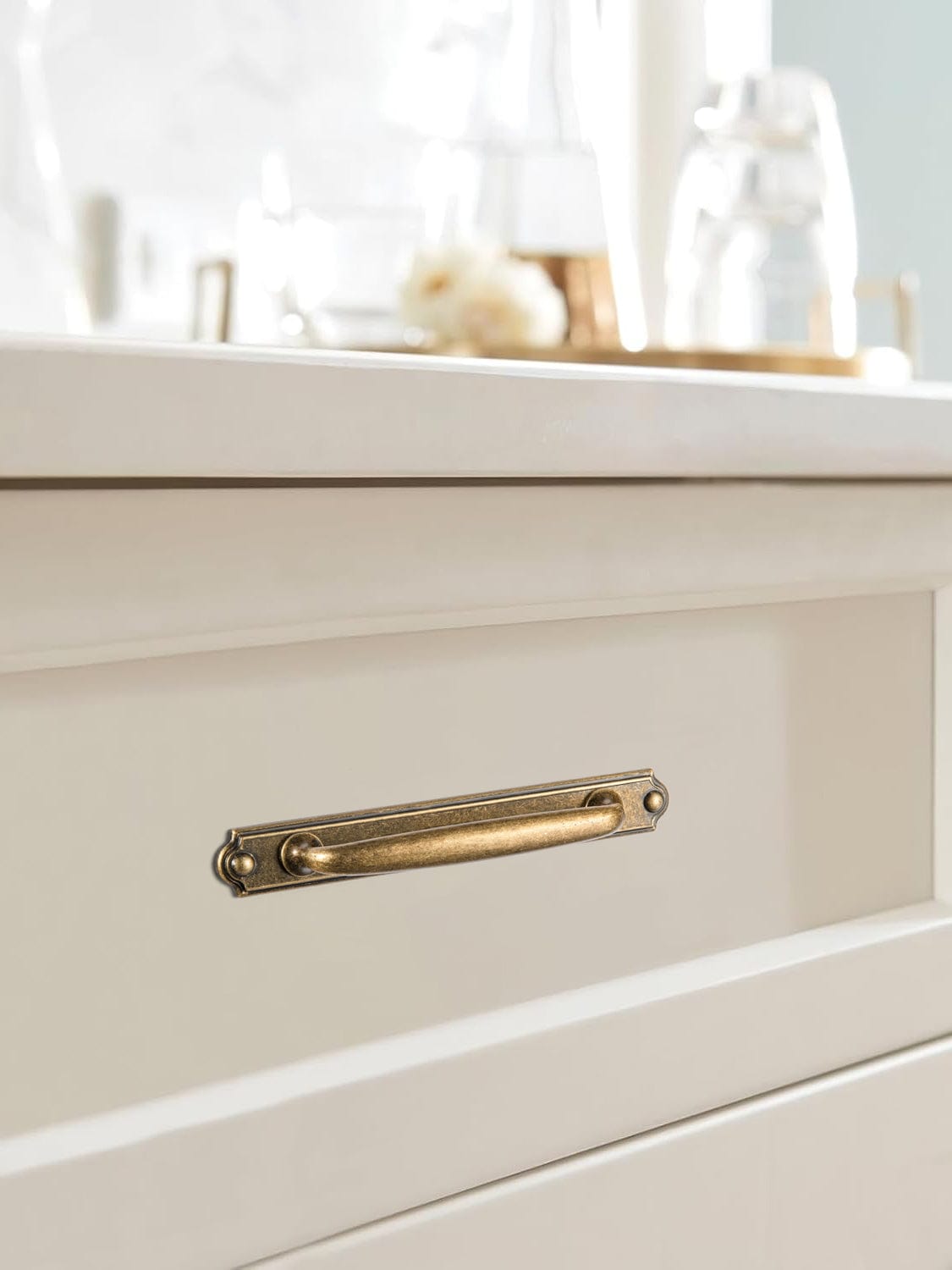 Antique Bronze Drawer Pulls Solid Vintage Retro Bar Pull Furniture Hardware