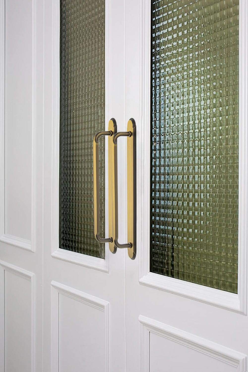 2 Pack Antique Brass Cabinet Pulls with Back Plate Zinc Alloy Drawer Handle with Long Back Plate