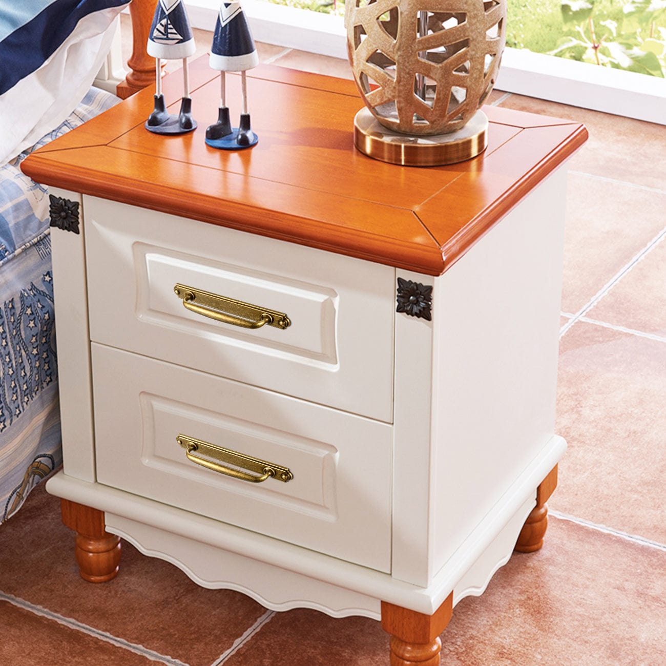 Antique Bronze Drawer Pulls Solid Vintage Retro Bar Pull Furniture Hardware