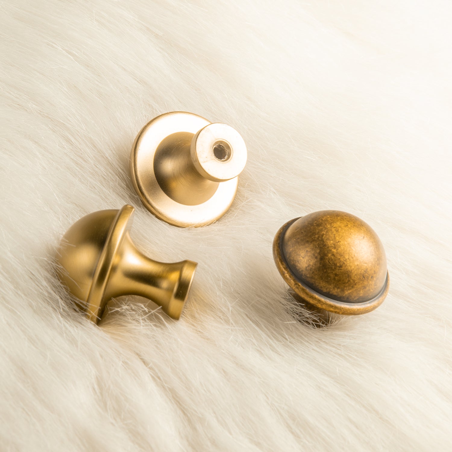 Mushroom Dome Zinc Alloy Cabinet Knobs, Classic Bulb Round Drawer Knob for Vanity Furniture Hardware