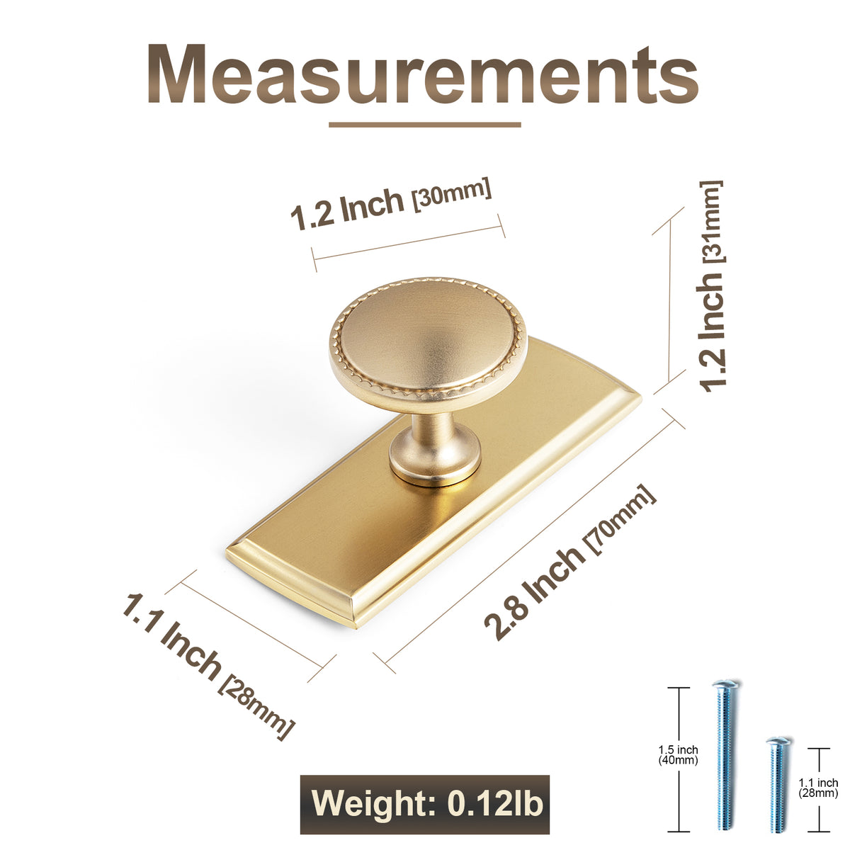 Classic Round Design Cabinet Knobs with Toothed Rim for Kitchen Drawers